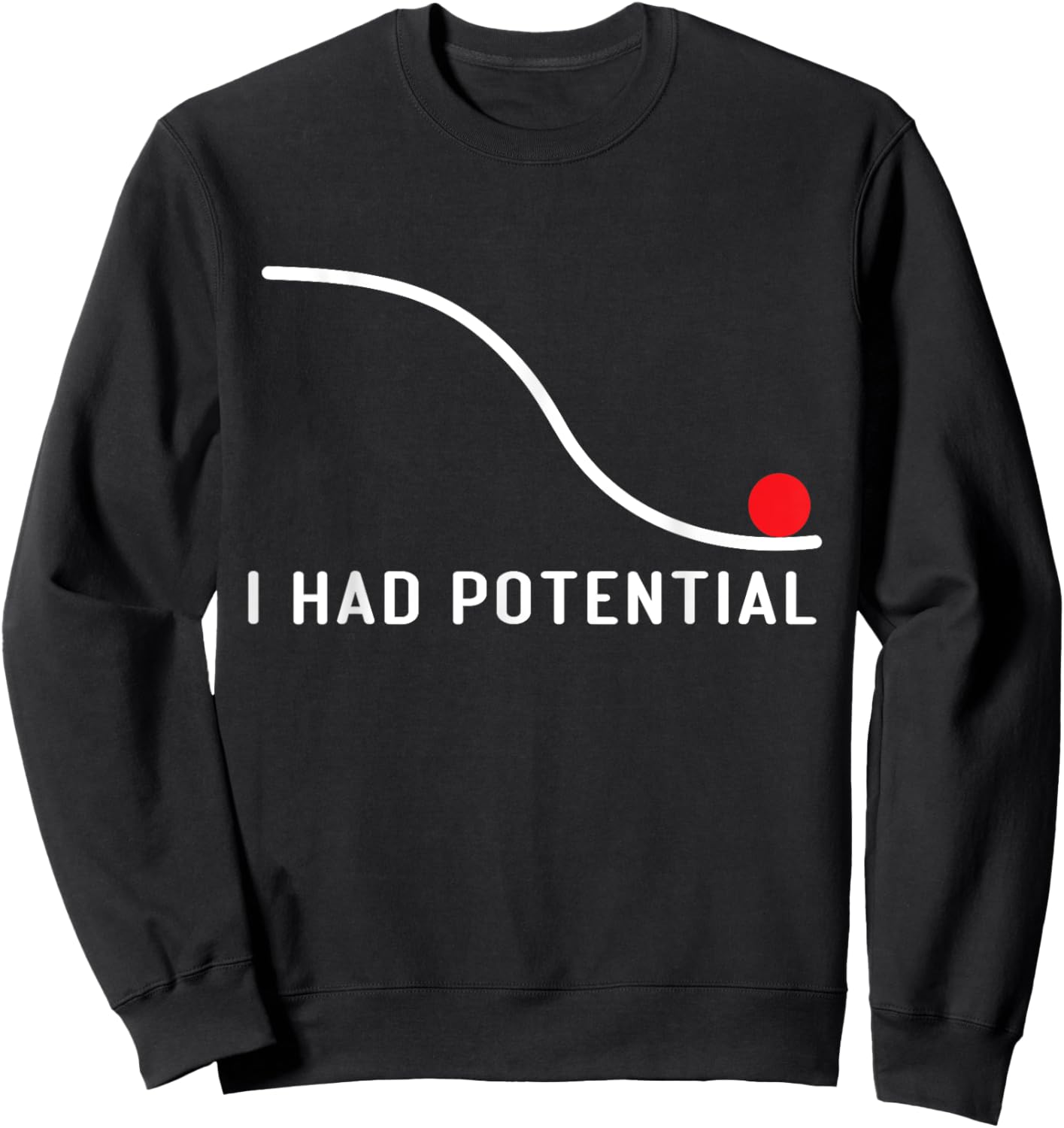 I Had Potential Women Funny Physics Science Sweatshirt - Sweatshirt | Black