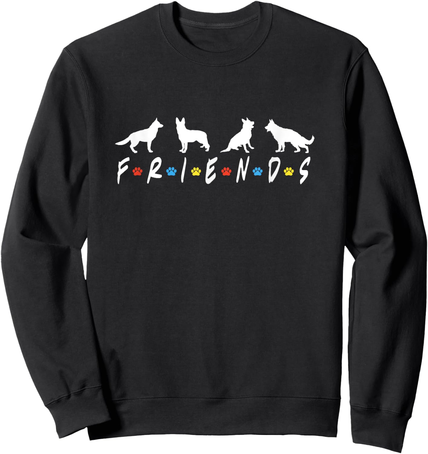 Proud German Shepherd Dog Lover , Retro GSD Lover Sweatshirt - Sweatshirt | Black