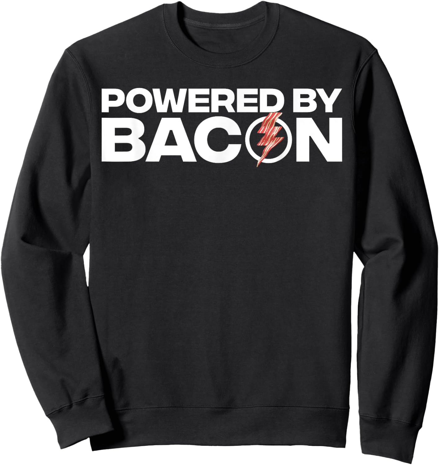 Cool Bacon Design Women Kids Bacon Strip Pork Lovers Sweatshirt - Sweatshirt | Black