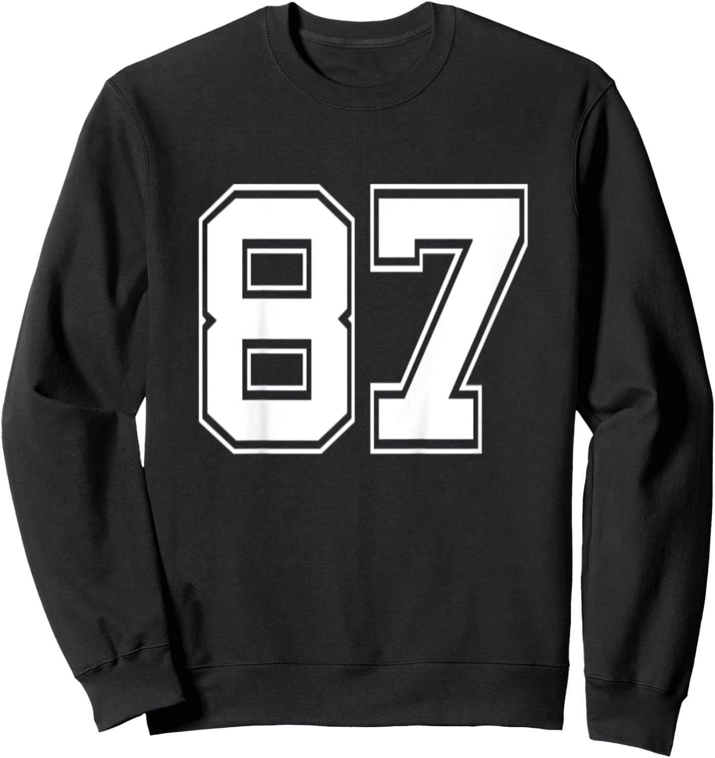 Kids Number 87 Basketball Jersey Baseball Football Shirt Sweatshirt - Sweatshirt | Black