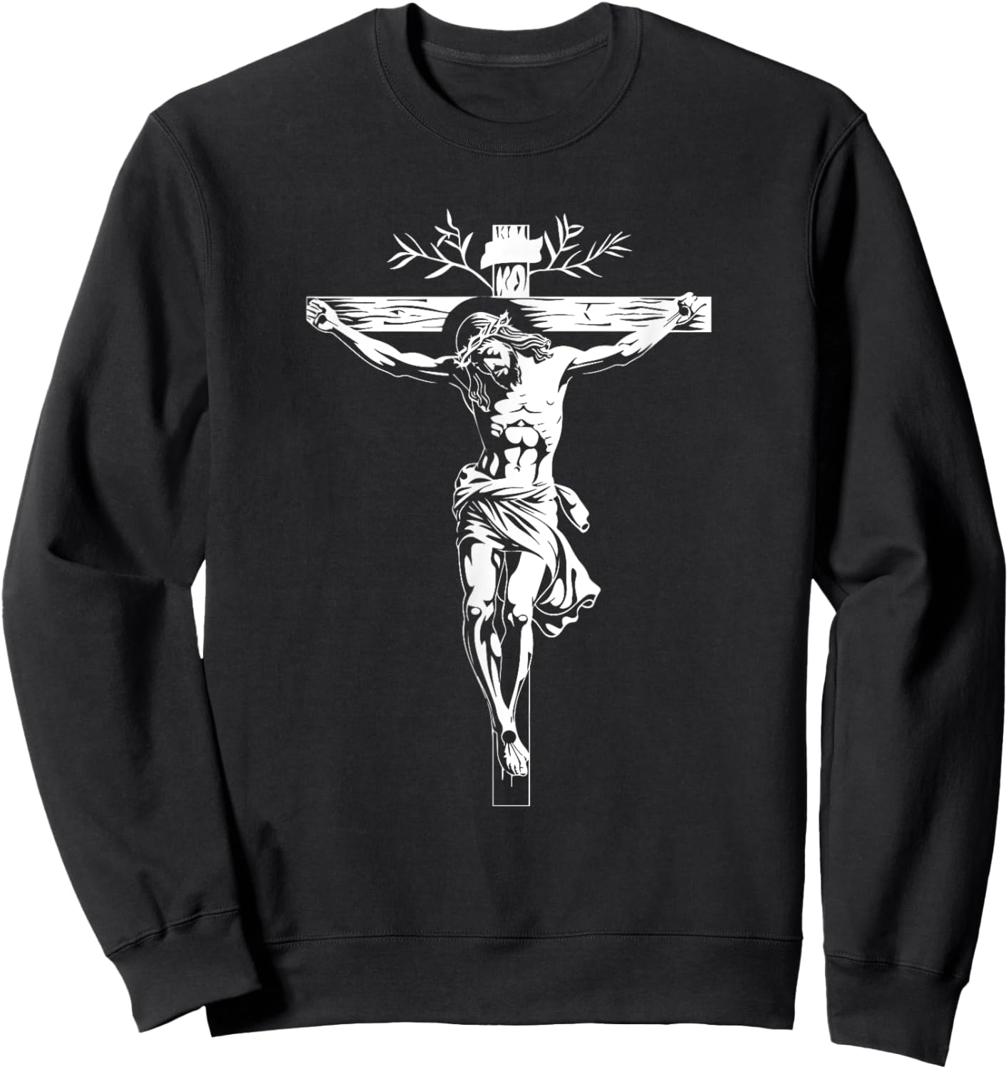 Jesus Christ On The Cross Sweatshirt - Sweatshirt | Black