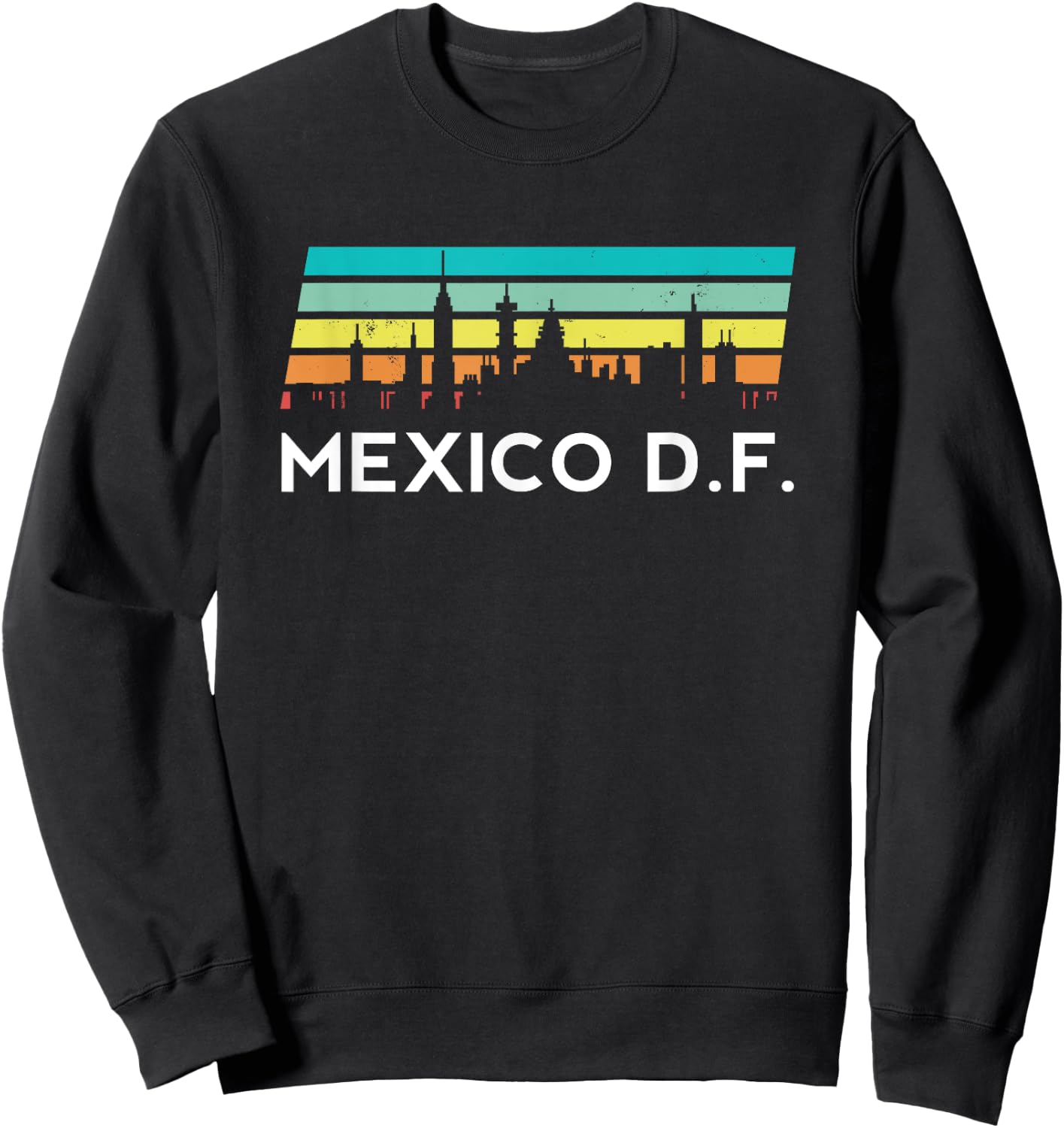 Mexico DF Retro Mexican Peso Ciudad Districto Federal Guey Sweatshirt - Sweatshirt | Black