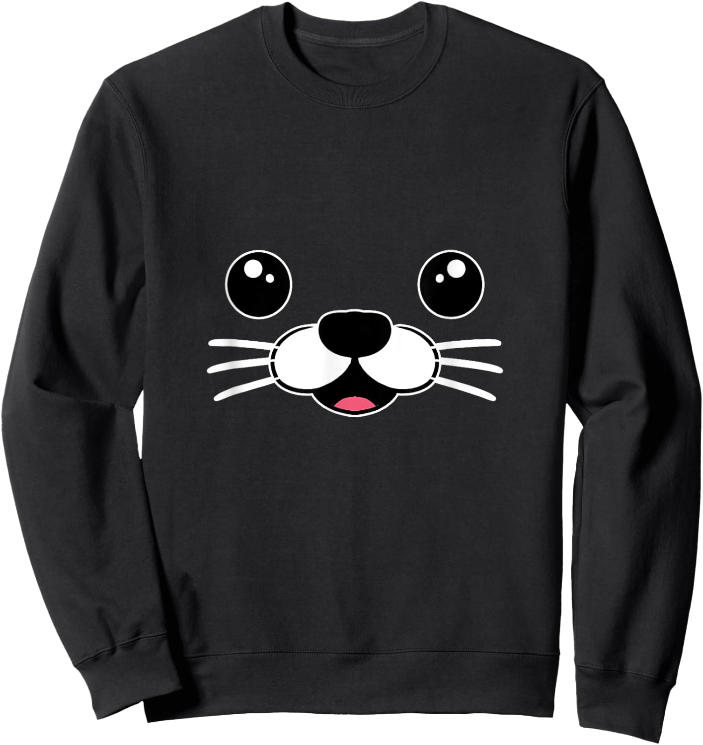 Cute Seal Costume Seal Face Sea Lion Kids Sweatshirt - Sweatshirt | Black