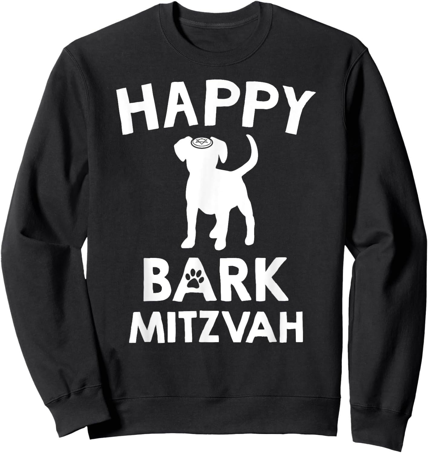Bark Mitzvah T Shirt | Jewish Dog Lover Bar Mitzvah Women Kids Sweatshirt - Sweatshirt | Black