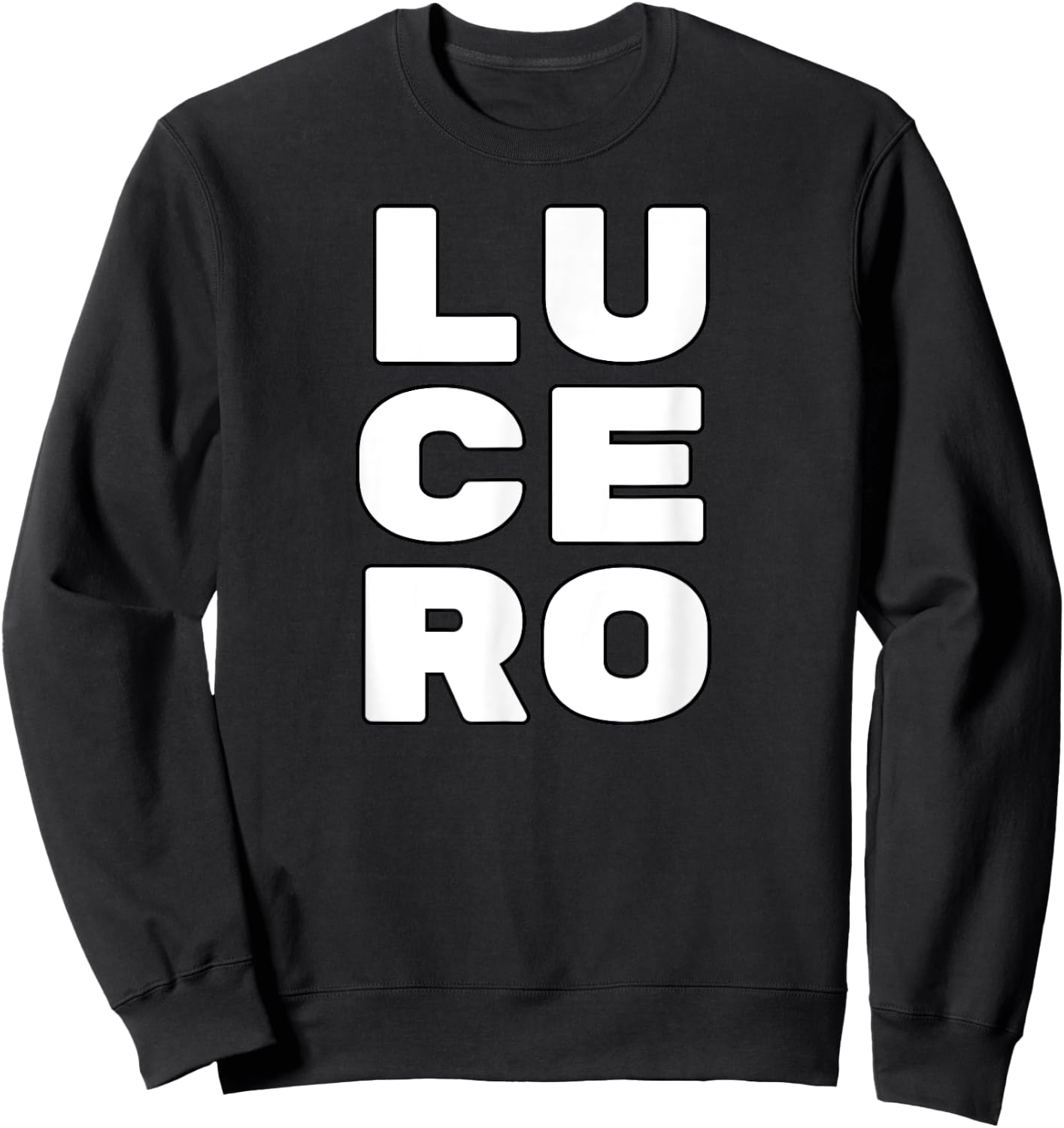 LUCERO Personalized Retro Girls Custom LUCERO Name Sweatshirt - Sweatshirt | Black