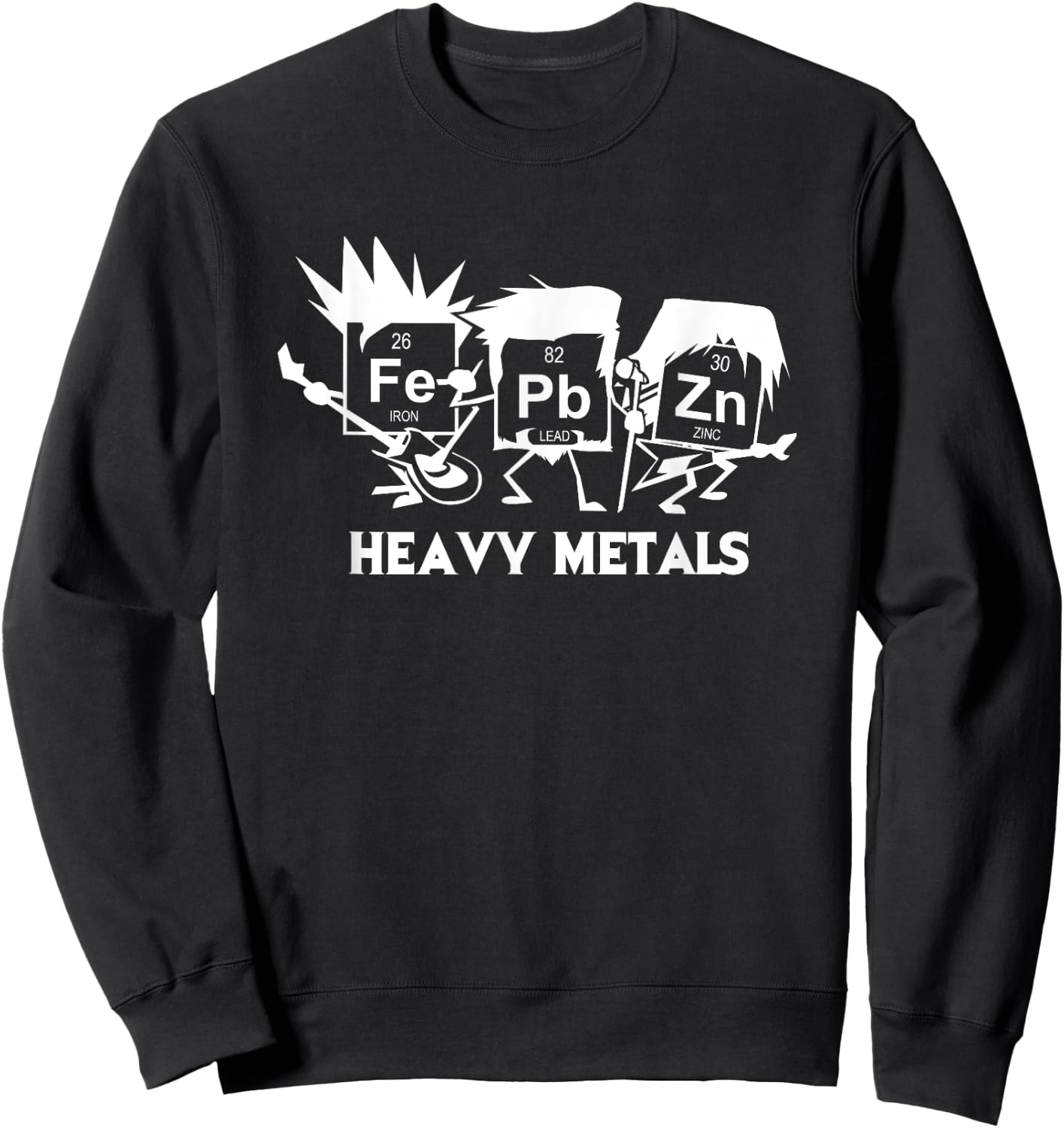 Heavy Metals Science geek and heavy metal Sweatshirt - Sweatshirt | Black