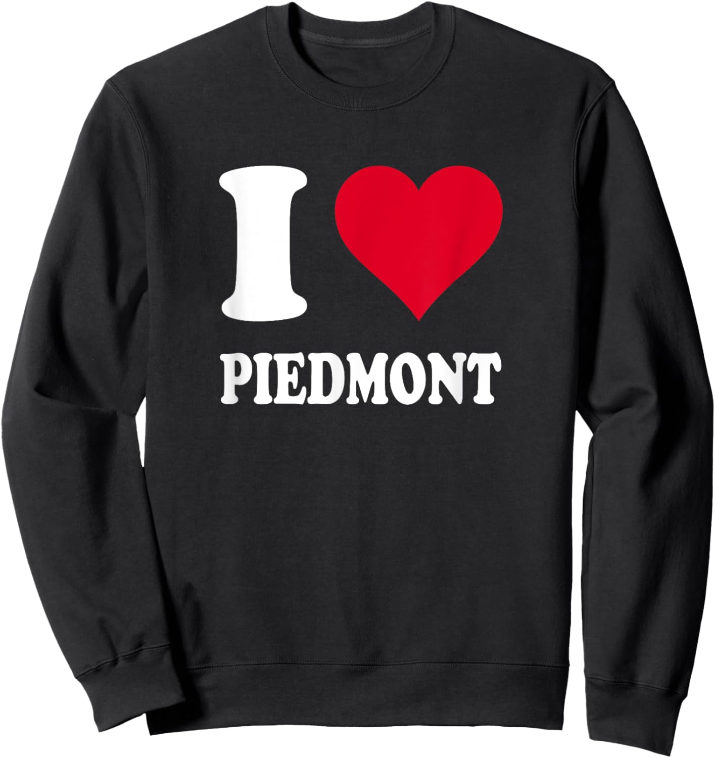Red Heart I Love Piedmont Sweatshirt - Sweatshirt | Black
