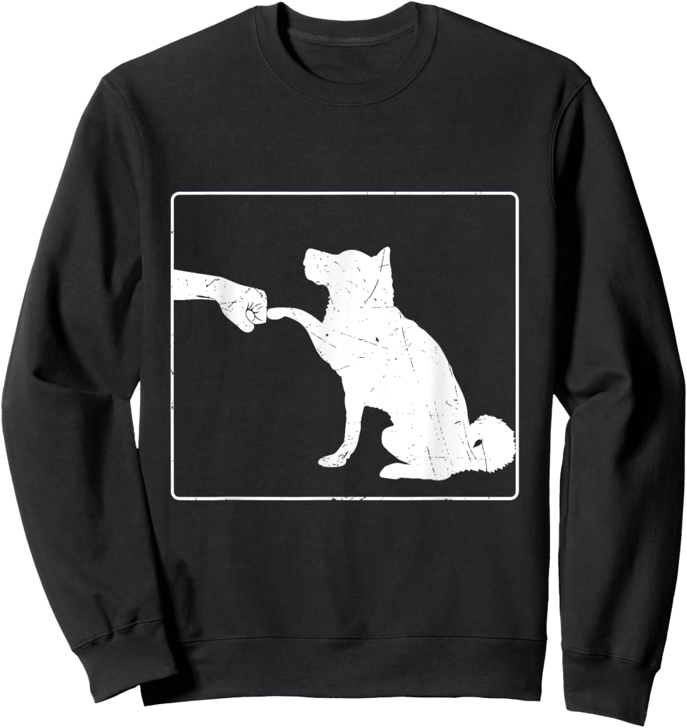 Dog Fist Bump Best Friend Dog Lover Women Girls Kids Sweatshirt - Sweatshirt | Black