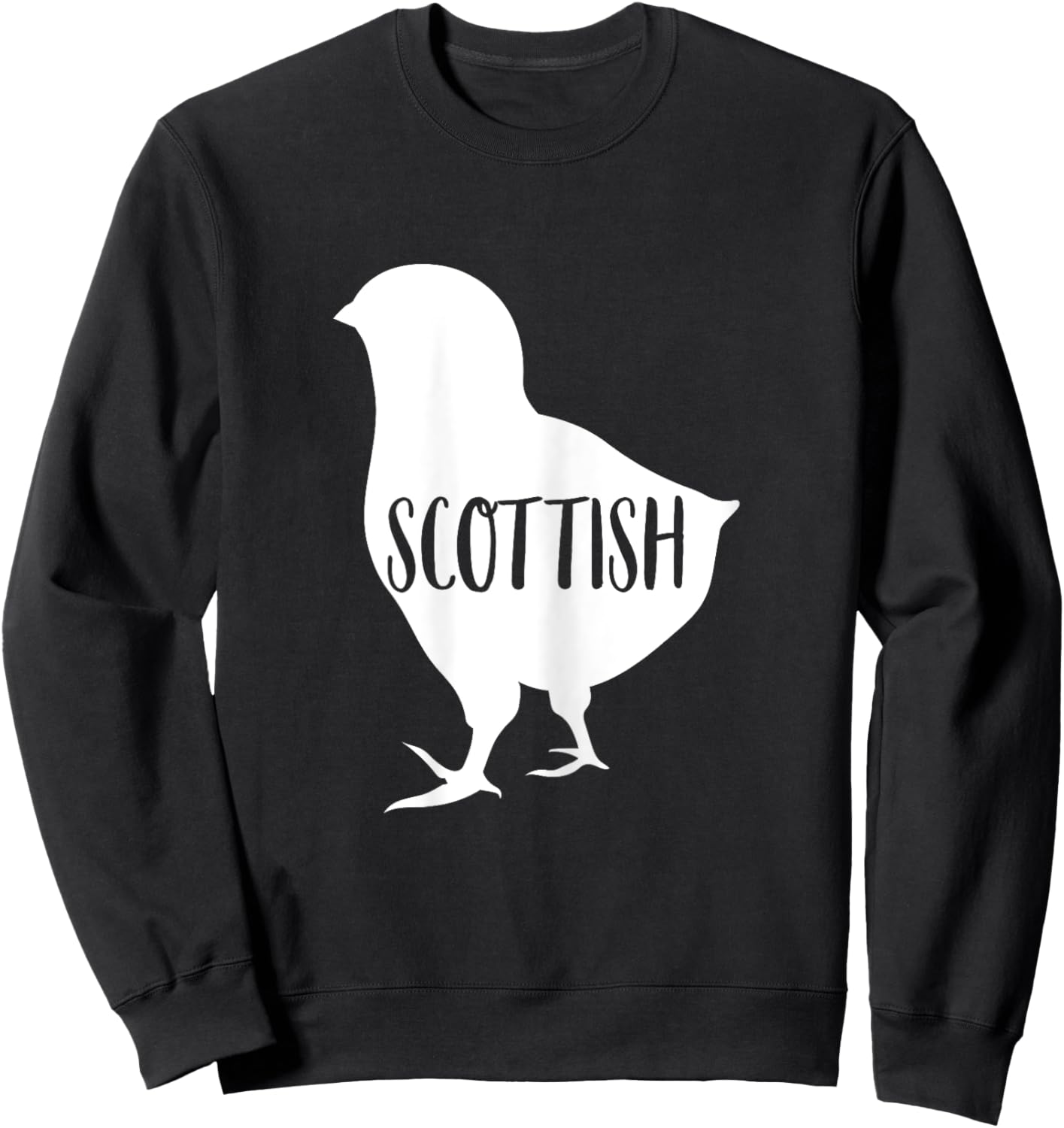 Girls Scottish Chick Funny Women Home Country Sweatshirt - Sweatshirt | Black