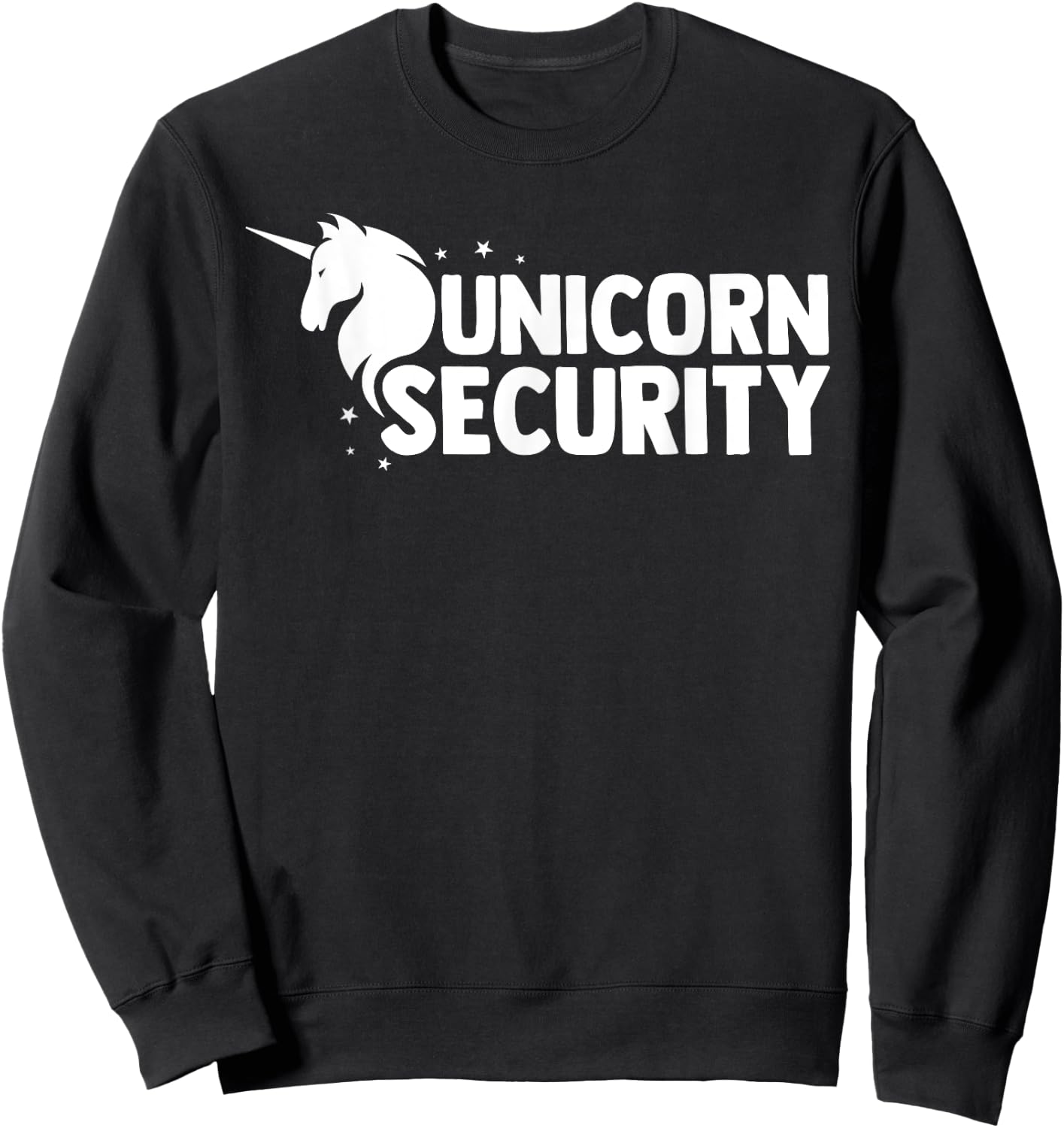Unicorn Security Squad Symbol Funny Dad Brother Gift Sweatshirt - Sweatshirt | Black