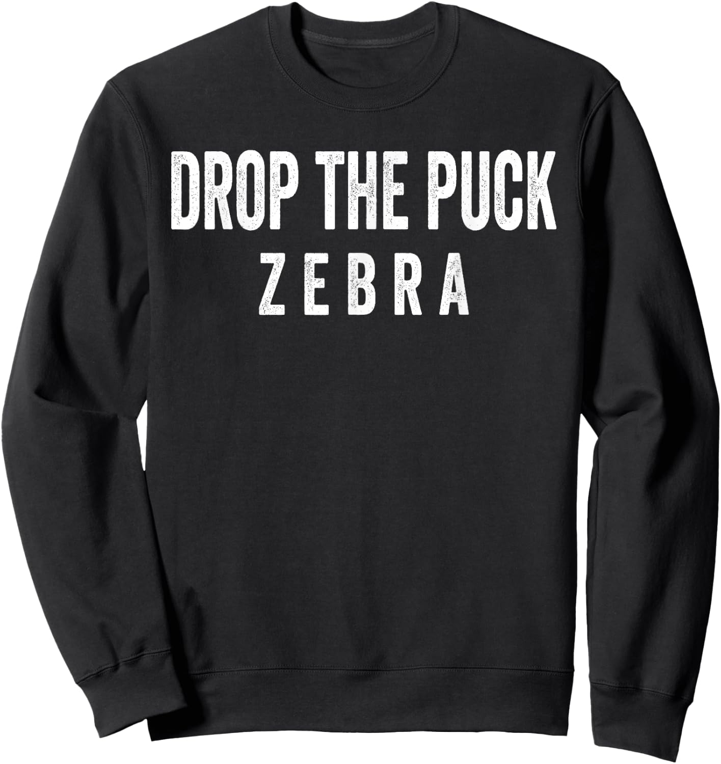 Drop The Puck Zebra Sweatshirt - Sweatshirt | Black