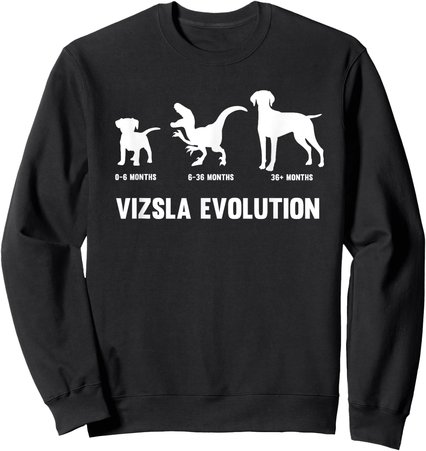 Magyar Vizsla Evolution Design for a Vizsla Owner Sweatshirt - Sweatshirt | Black