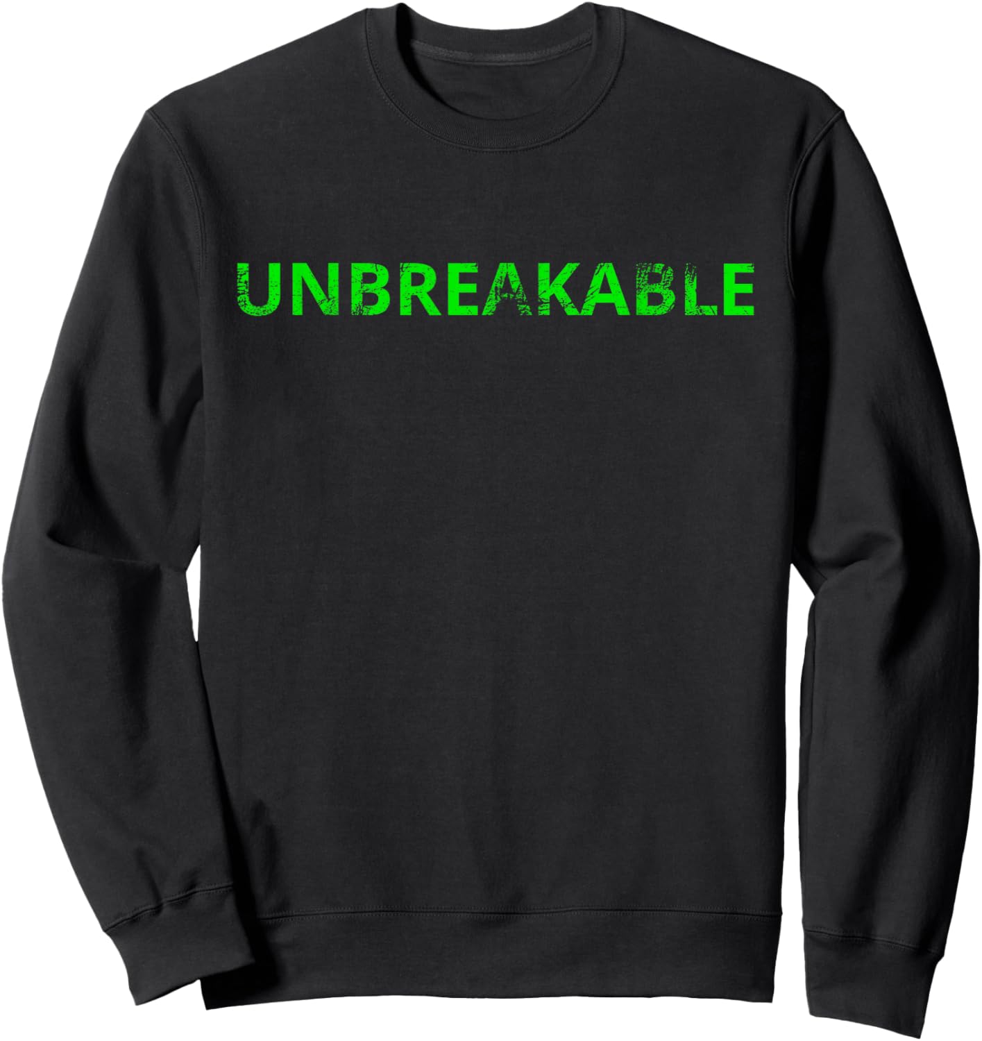 Traumatic Brain Injury Warrior Awareness Unbreakable Green Sweatshirt - Sweatshirt | Black