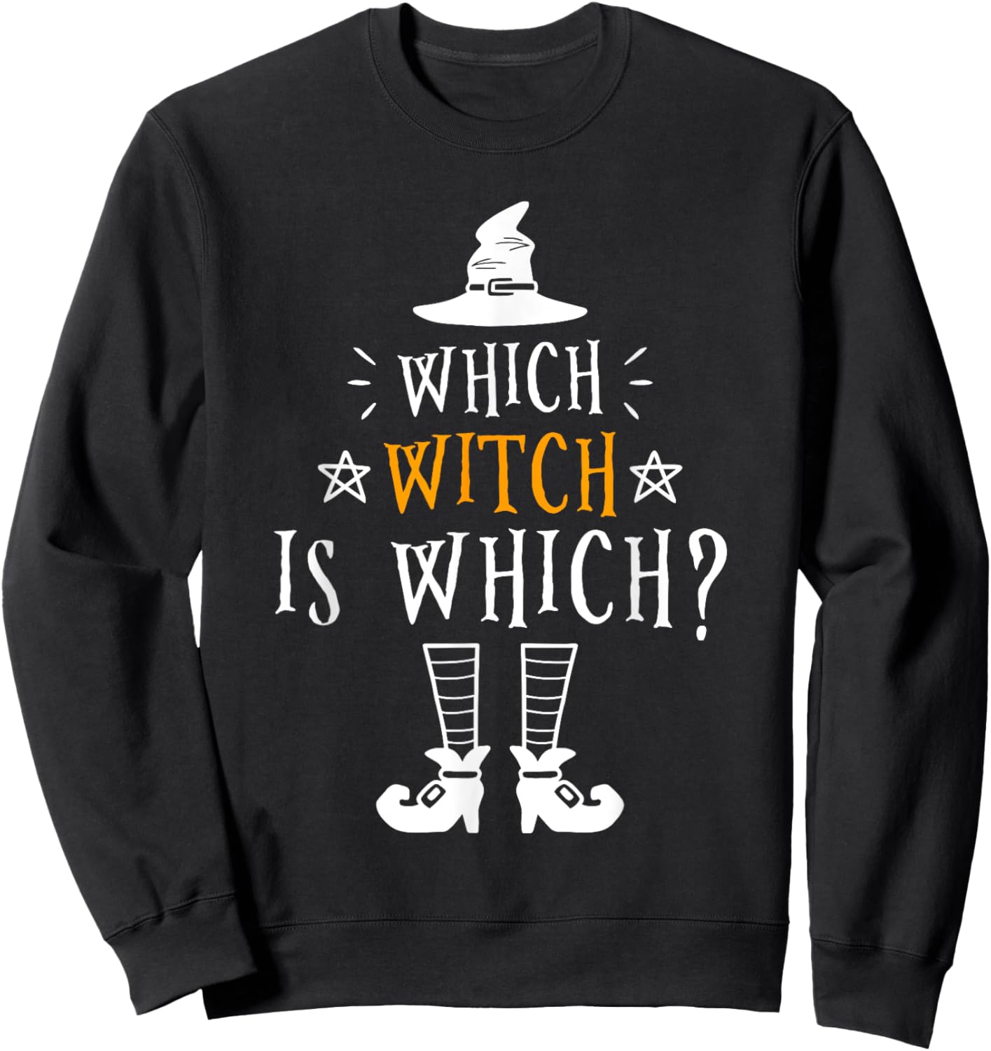 Funny Which Witch Is Which Halloween Grammar Teacher Costume Sweatshirt - Sweatshirt | Black