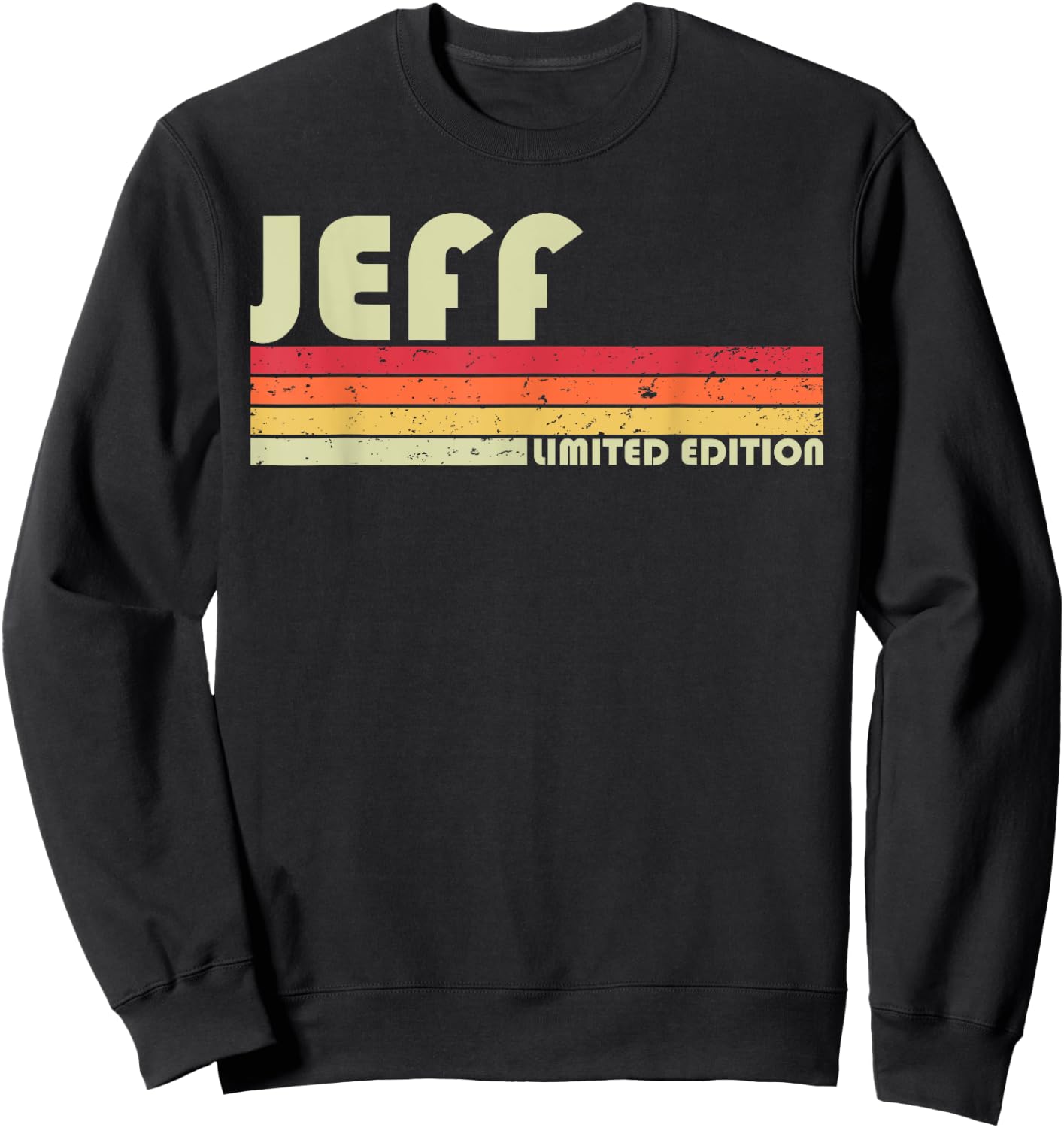 JEFF Gift Name Personalized Funny Retro Vintage Birthday Sweatshirt - Sweatshirt | Black