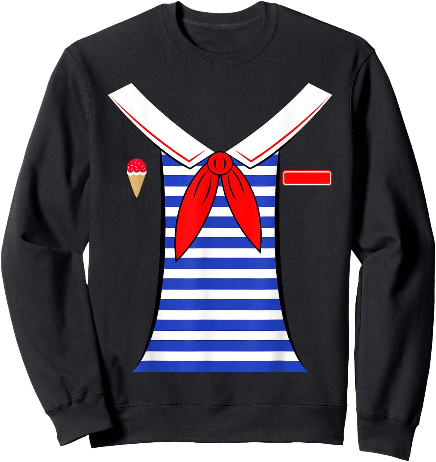 Funny Ice Cream Parlor Scoops Ahoy Costume Men Women Gift Sweatshirt - Sweatshirt | Black
