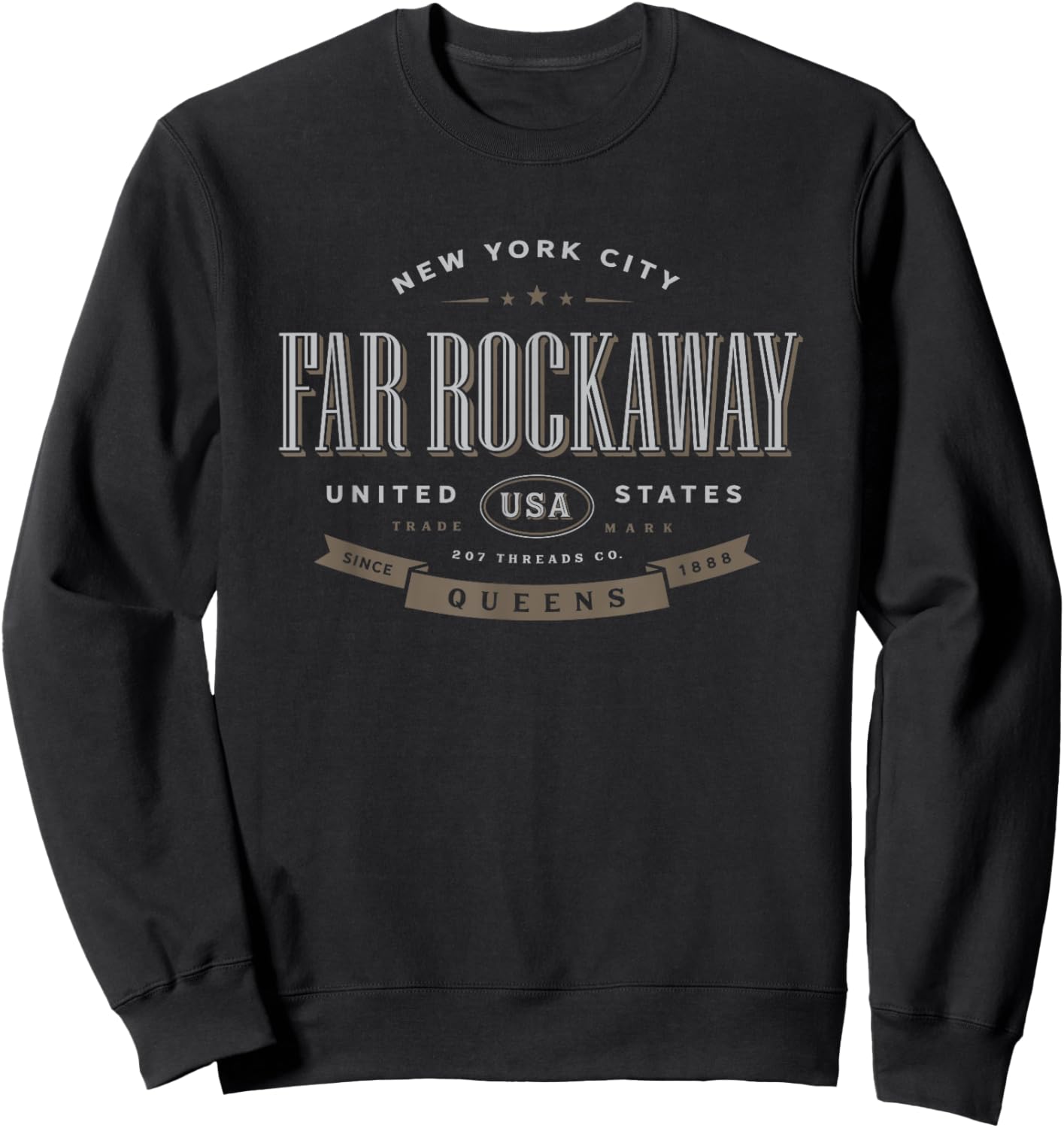 Far Rockaway Queens NYC Vacation Souvenir Sweatshirt - Sweatshirt | Black