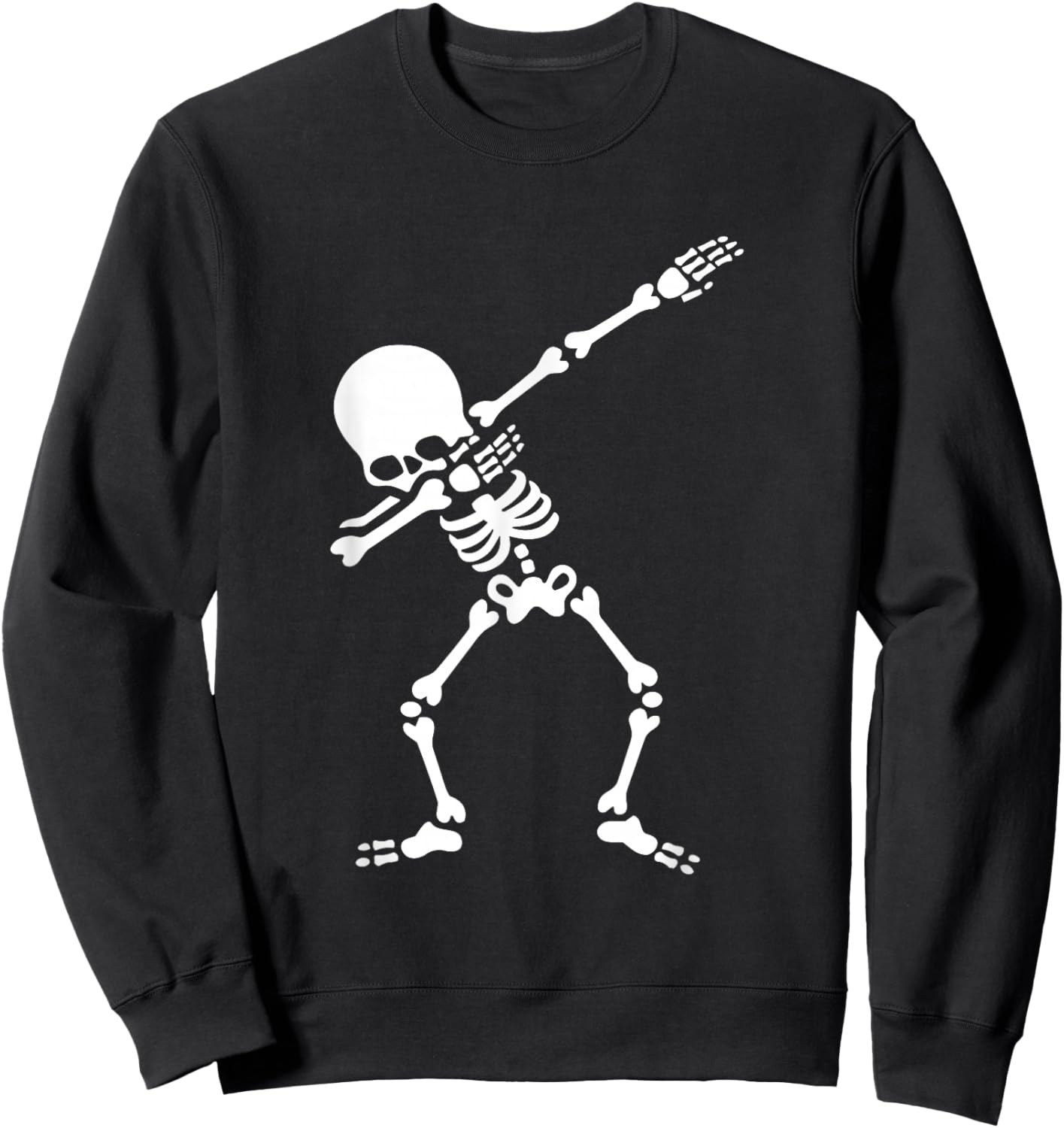 Dabbing Skeleton Dab Boys Funny Halloween Kids Adult Sweatshirt - Sweatshirt | Black