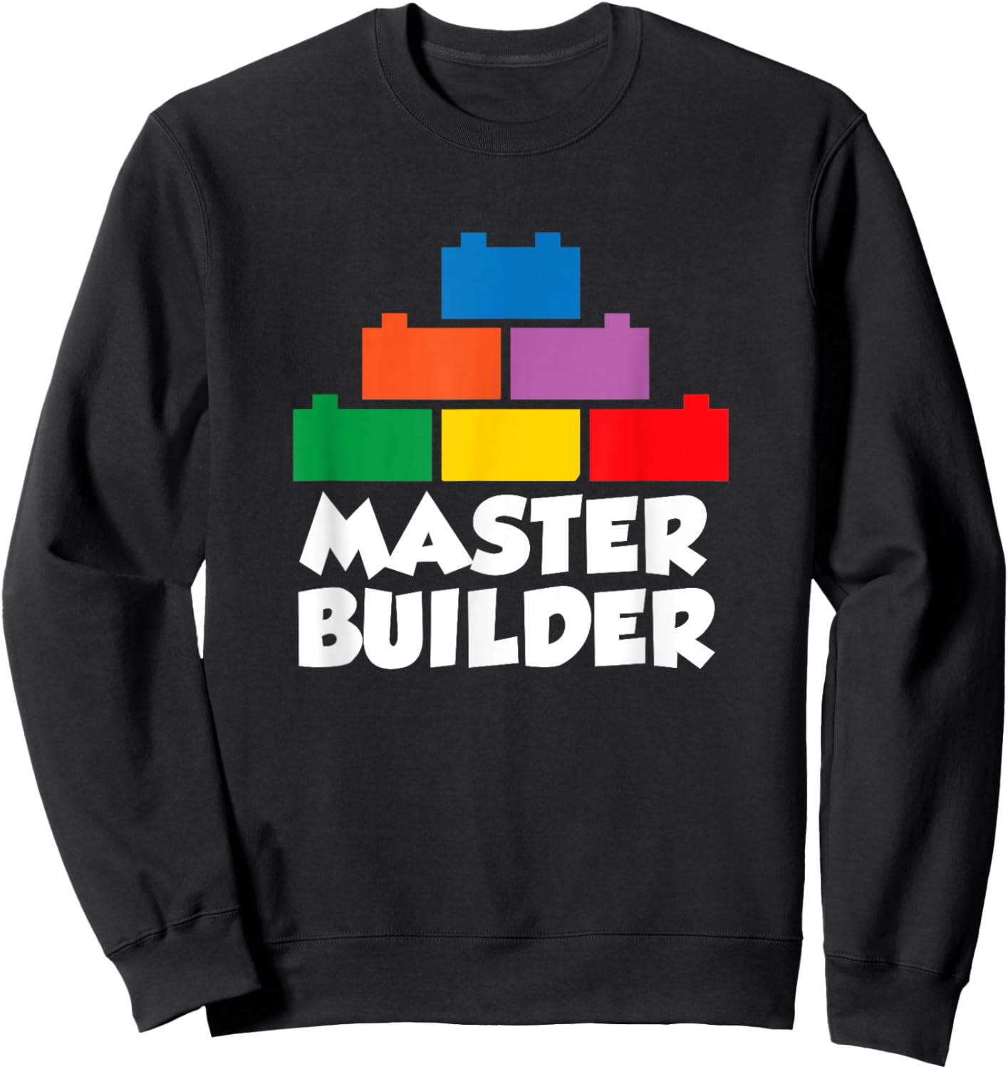 Brick Builder Blocks Building Master Builder Toys Kids Boys Sweatshirt - Sweatshirt | Black