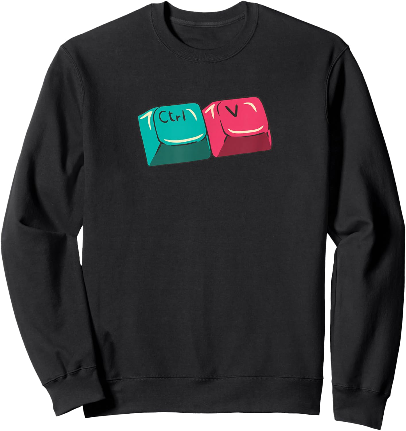 CTRL V Copy Paste Control Funny Matching Parent Child Meme Sweatshirt - Sweatshirt | Black