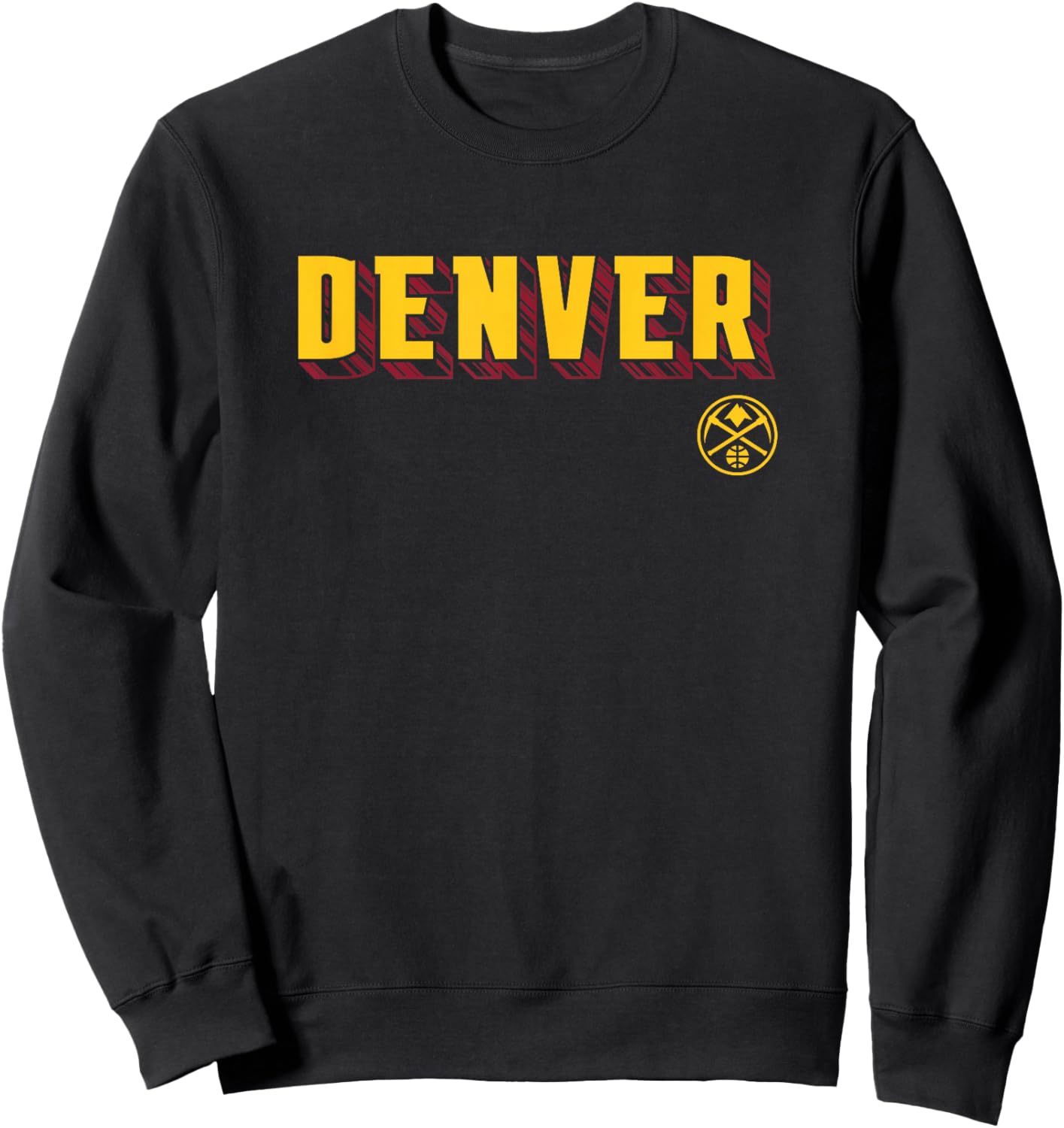 NBA - Denver Nuggets City Workmark Logo Navy Sweatshirt - Sweatshirt | Black