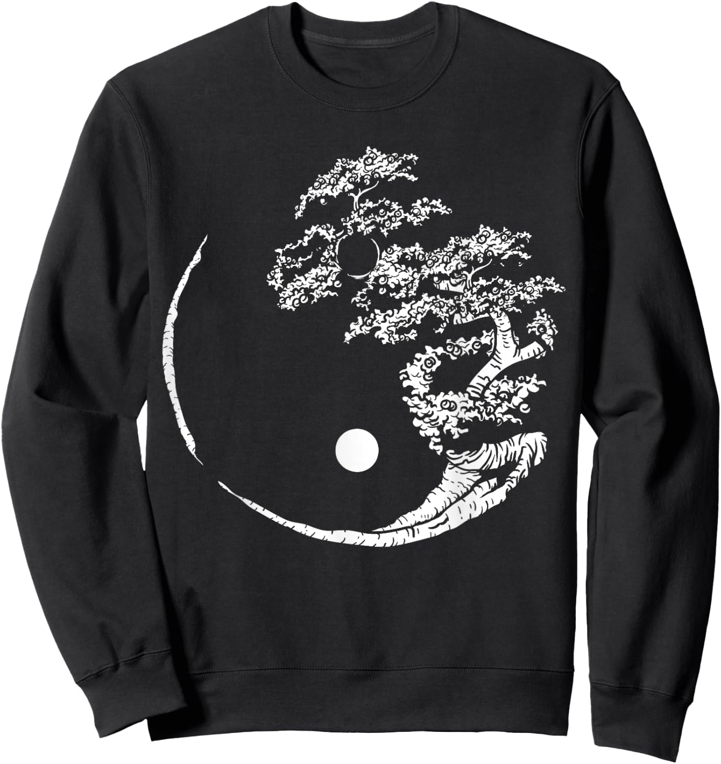 Mandala Yin Yang Bonsai Tree Funny Hippie Gift Women Sweatshirt - Sweatshirt | Black