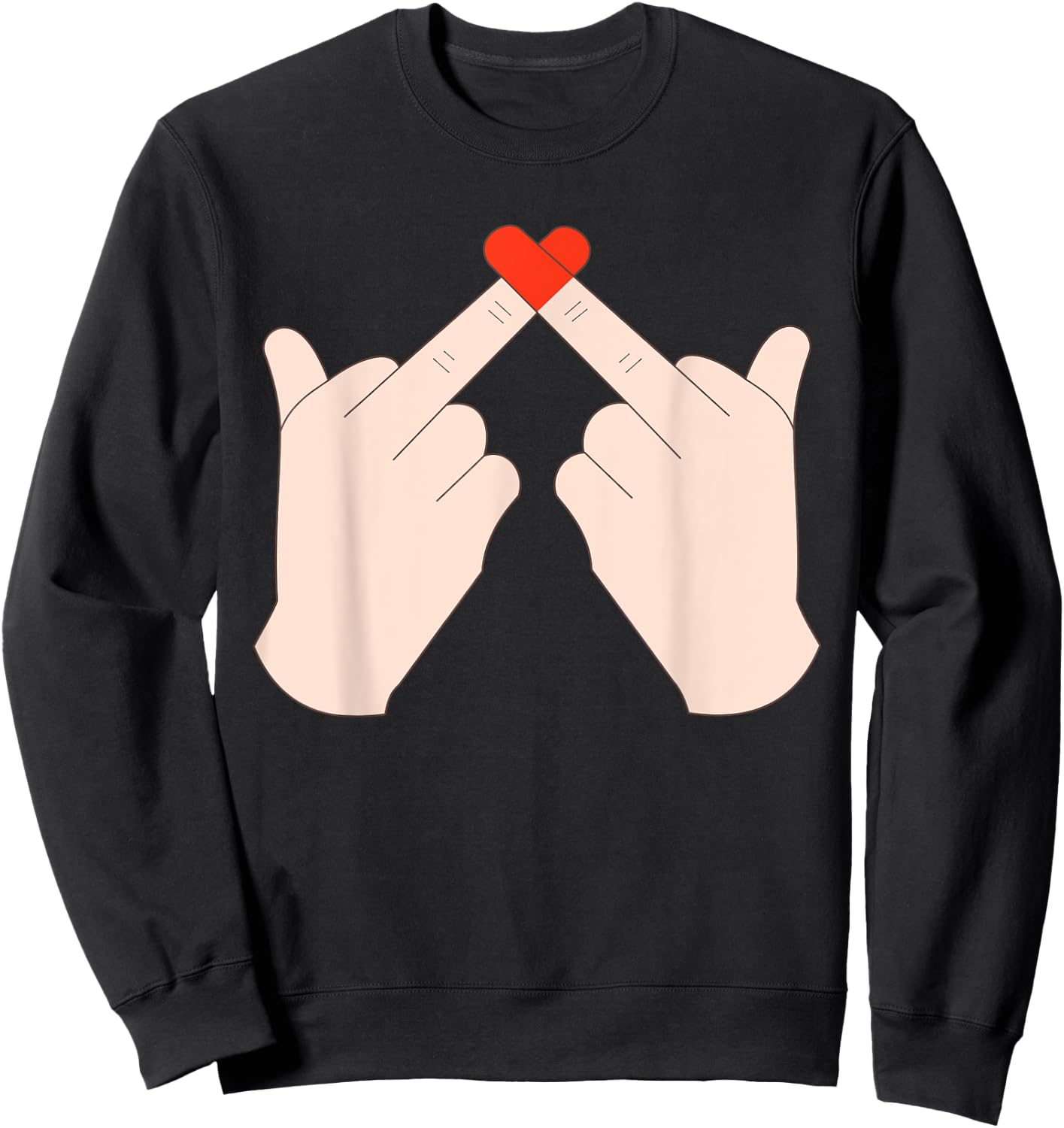 Middle finger with heart funny saying Sweatshirt - Sweatshirt | Black