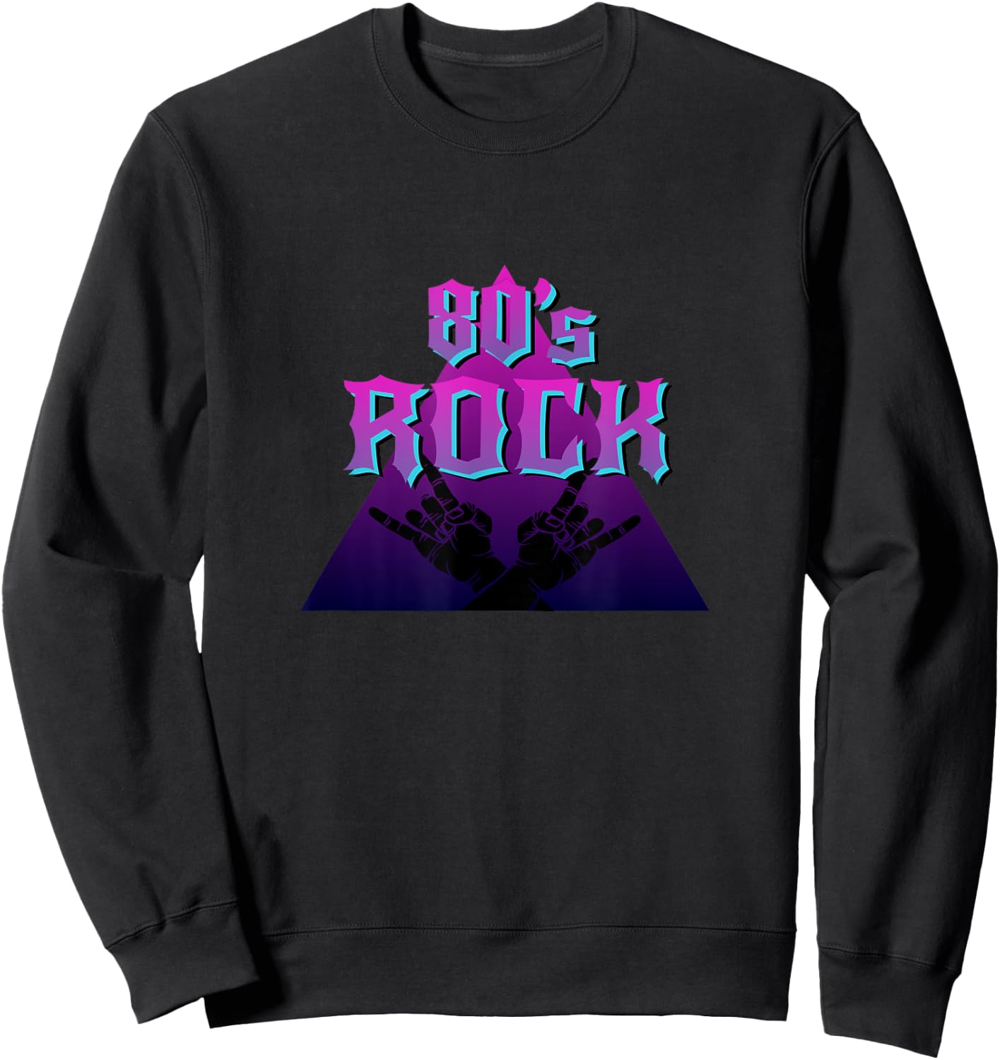 Retro Eighties 80s Rock Music Accessories Gift Men Women Kid Sweatshirt - Sweatshirt | Black