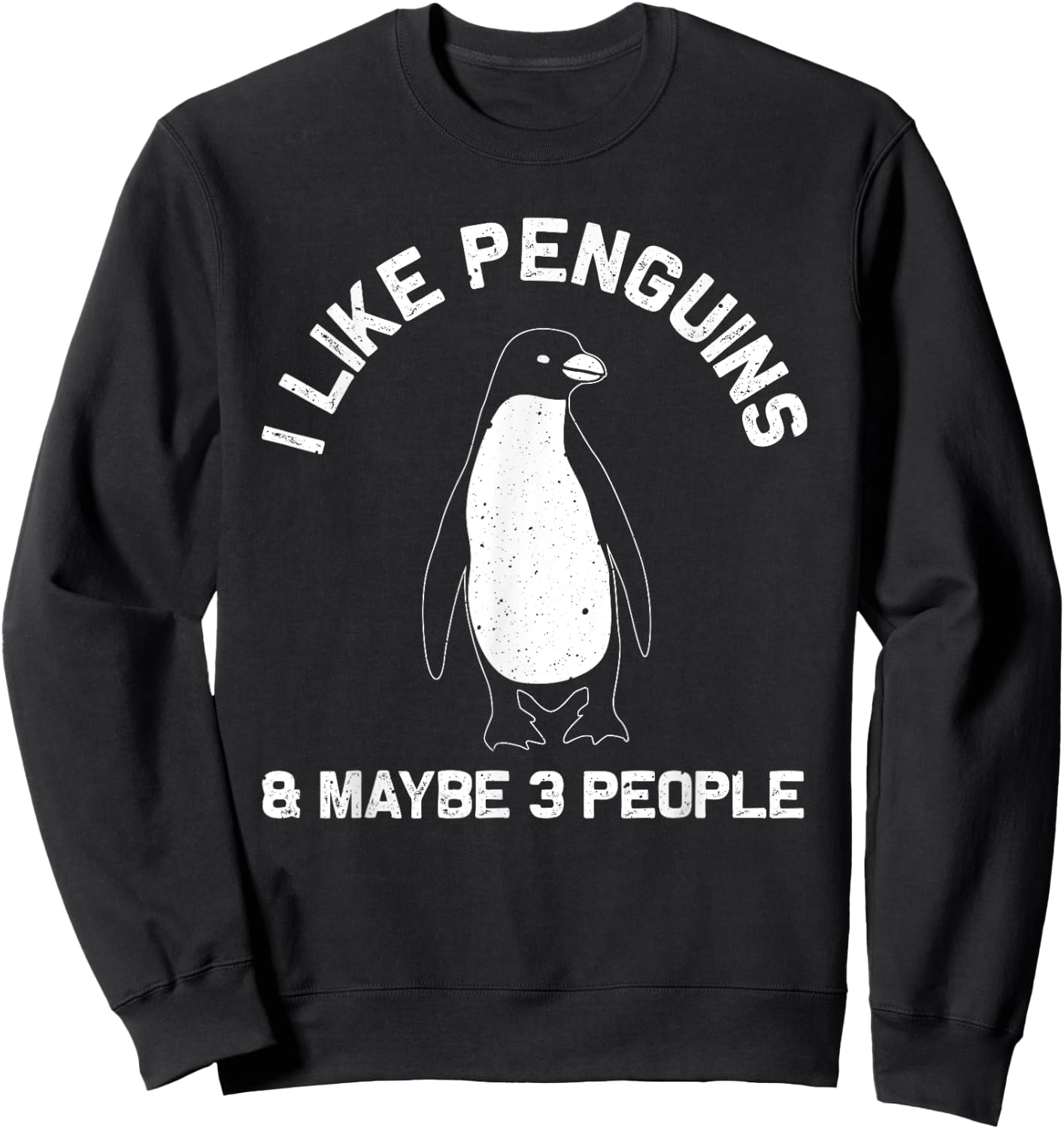 Funny Penguin Gift Adults Women Men Him Seabird Lovers Sweatshirt - Sweatshirt | Black