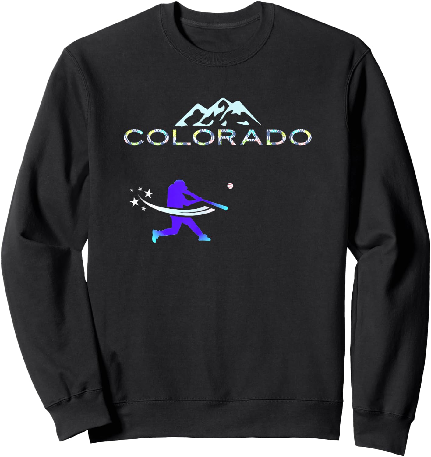 Colorado Rocky Mountain Hometown Baseball Player Sweatshirt - Sweatshirt | Black
