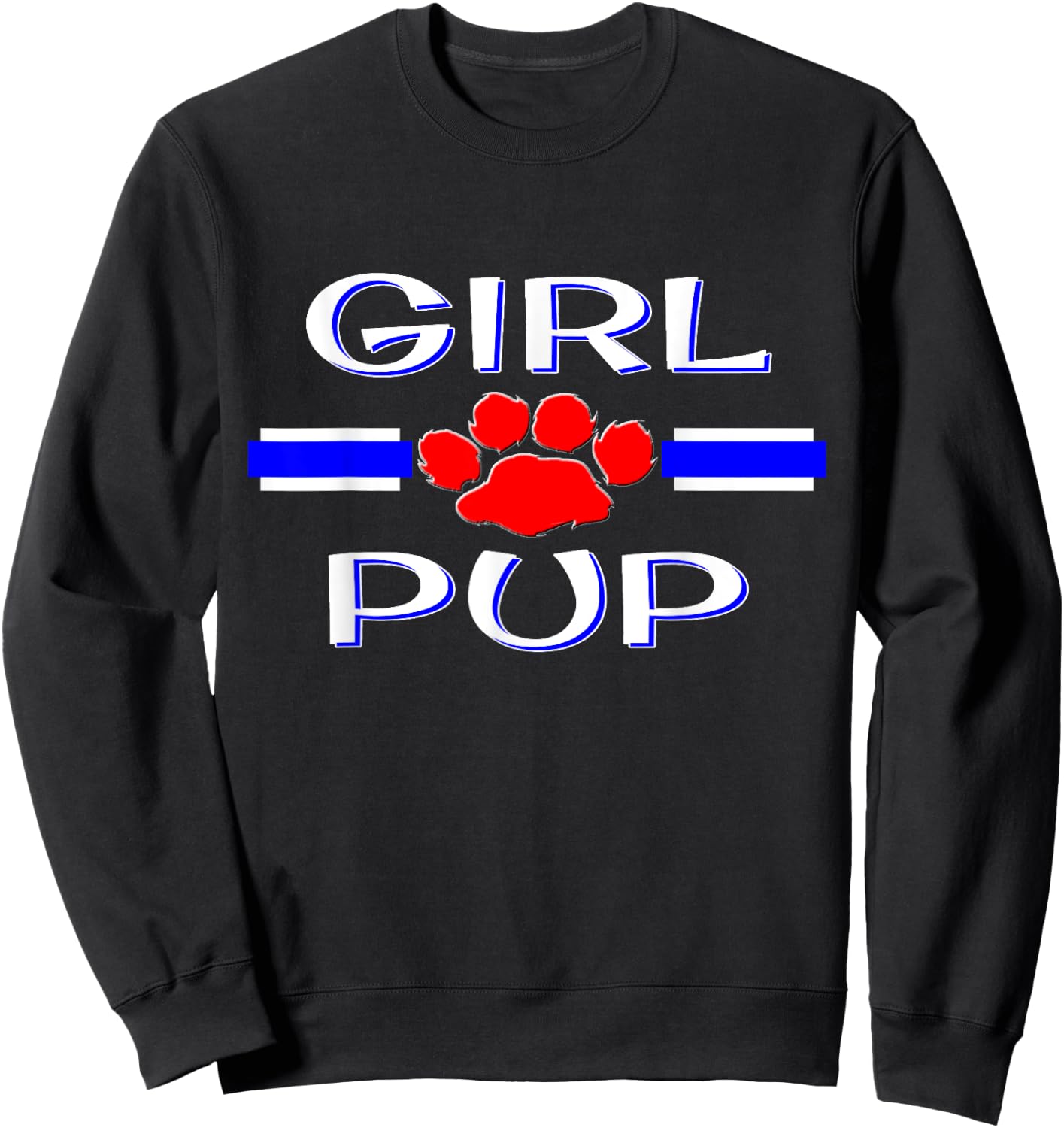 Girl Pup Play Gear, Human PetPlay Gift, BDSM Puppy Fetish Sweatshirt - Sweatshirt | Black