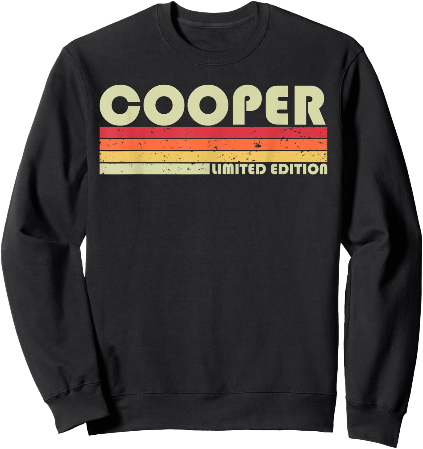 COOPER Gift Name Personalized Funny Retro Vintage Birthday Sweatshirt - Sweatshirt | Black