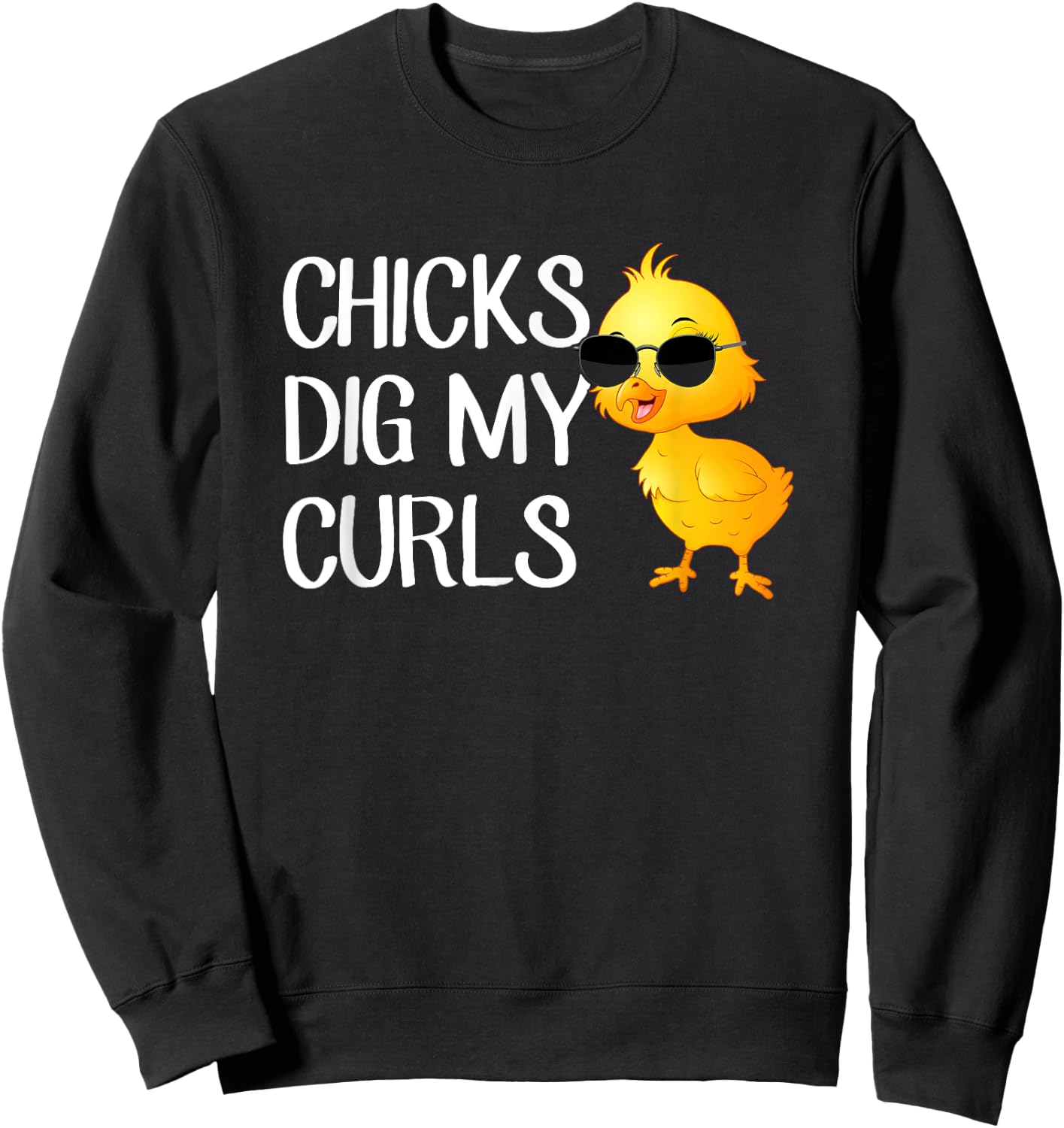 Chicks dig my curls, hair toddler Sweatshirt - Sweatshirt | Black
