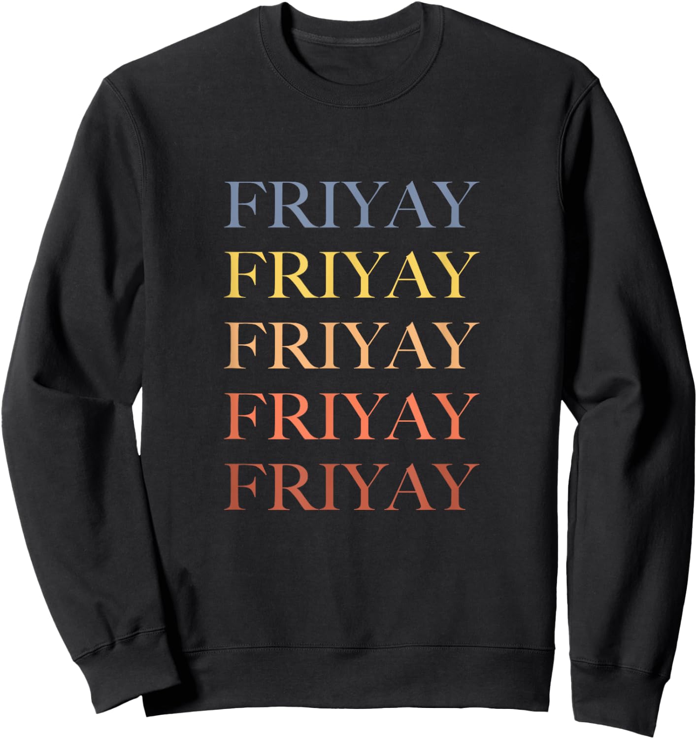 FRIYAY Retro Rainbow Sweatshirt - Sweatshirt | Black