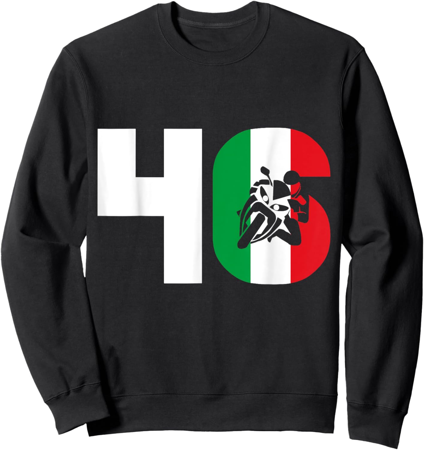 Motorrad Moto 46 Italien Motorradfahrer Sweatshirt - Sweatshirt | Black