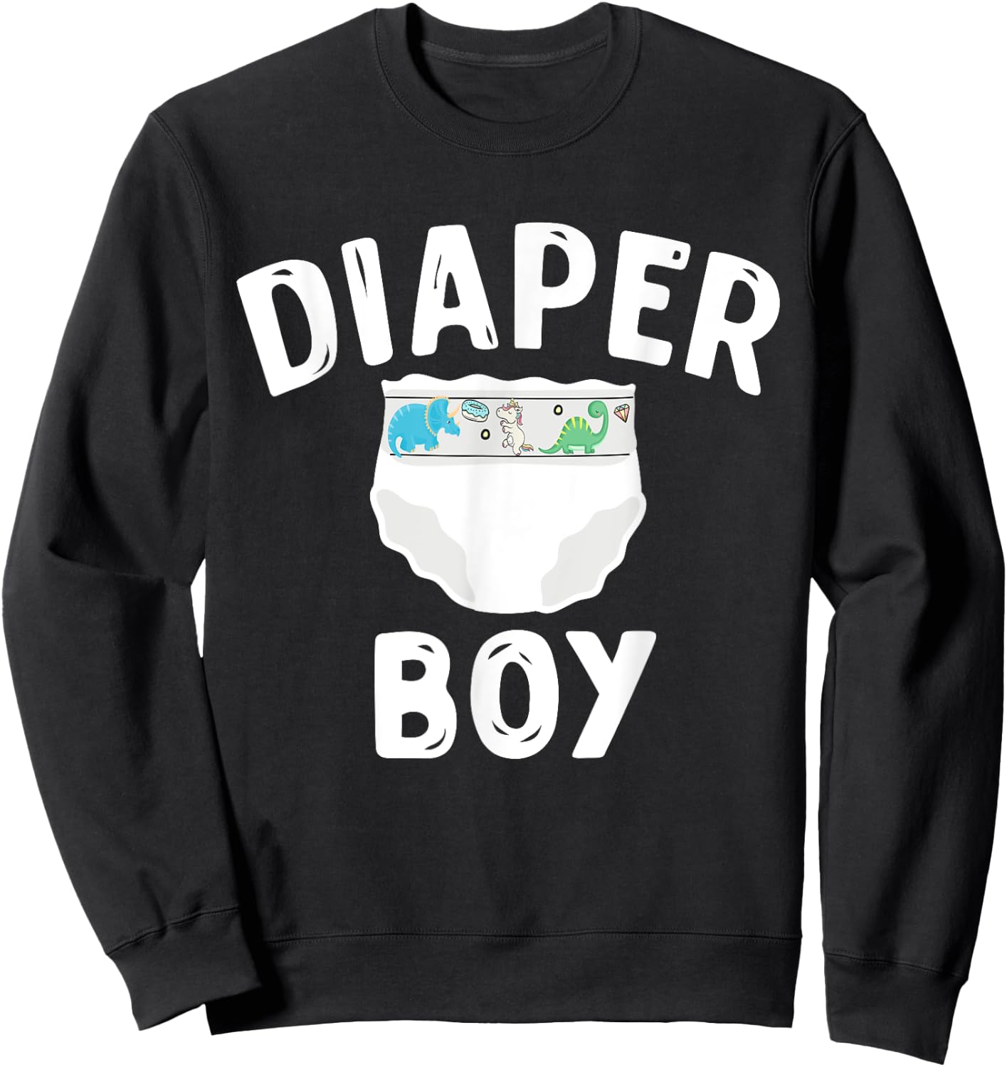 Nappy girl, little padded princess nappy boy Sweatshirt - Sweatshirt | Black