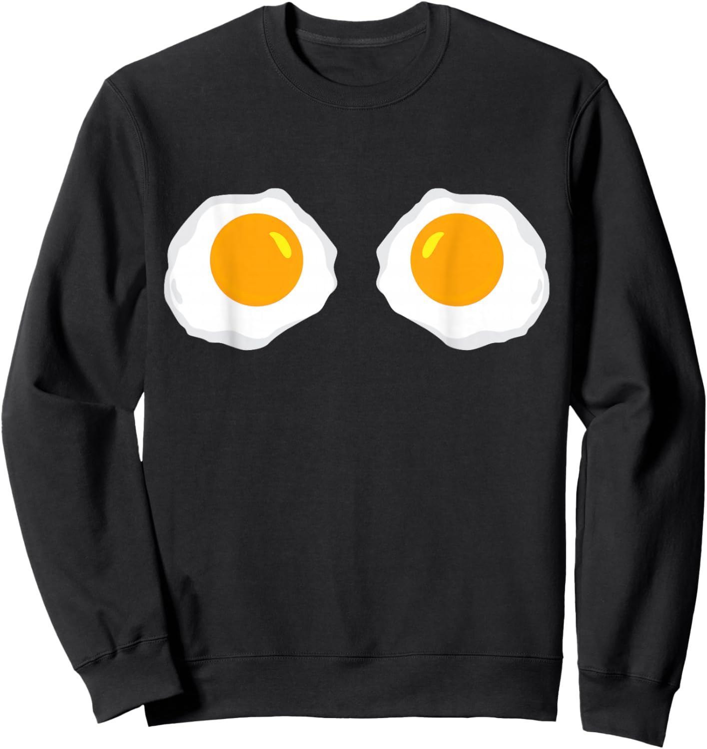 Fried Eggs Funny Bikini Costume Sunny Side Up Egg Brassiere Sweatshirt - Sweatshirt | Black