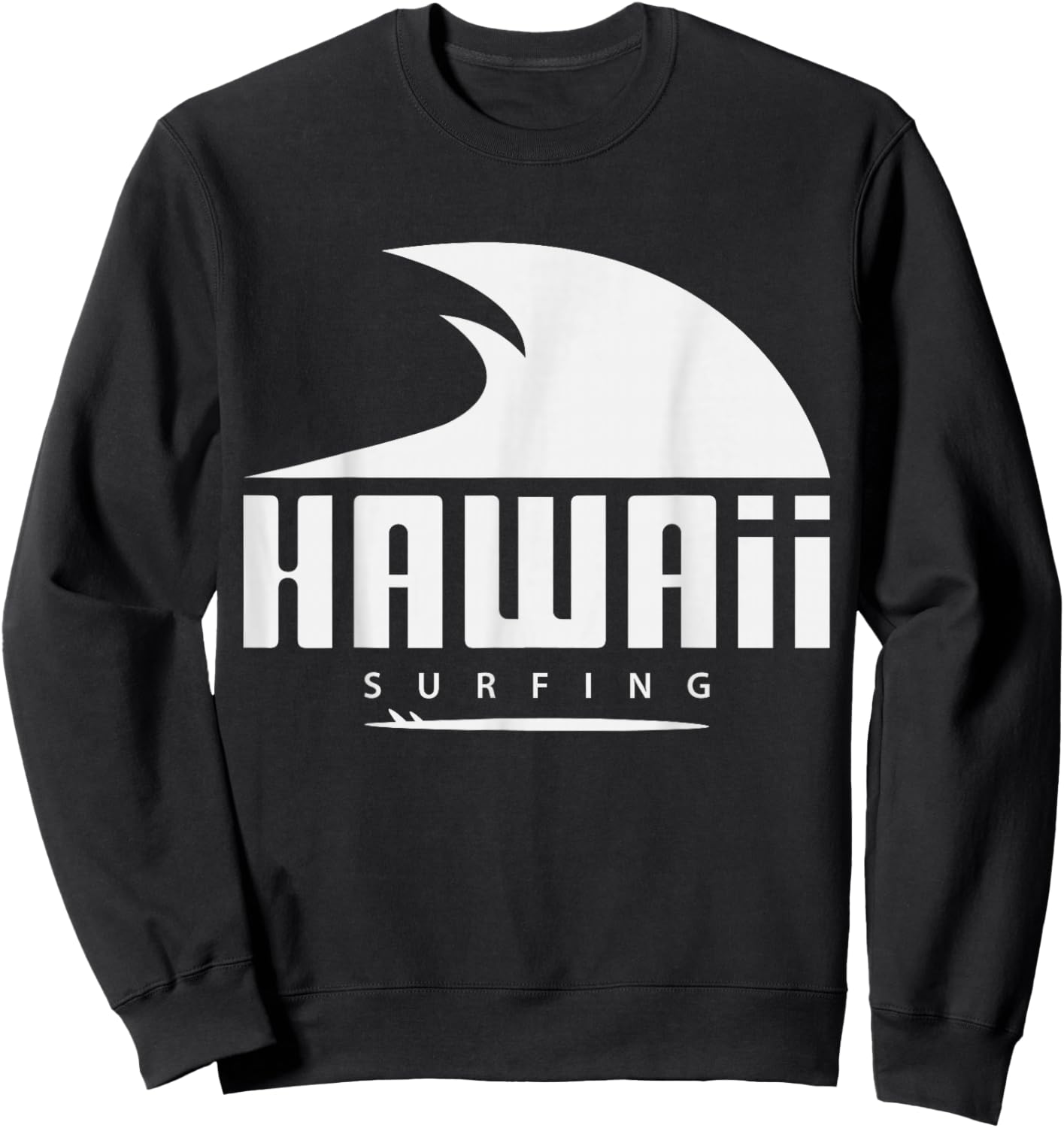 Hawaii Surfing Ocean Wave Sweatshirt - Sweatshirt | Black