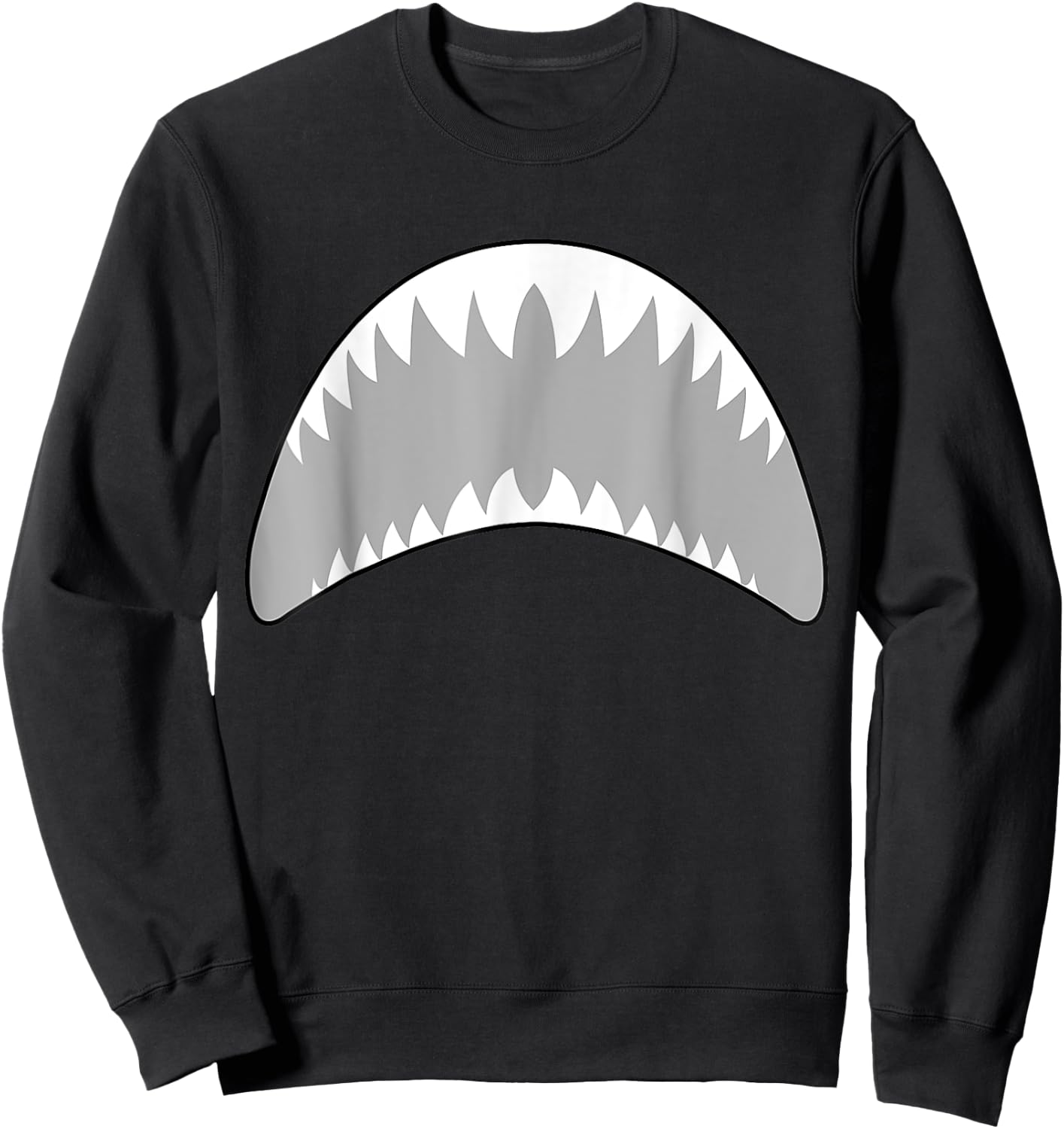 Shark Mo-uth Ja-w Costume Lazy Easy For Halloween Party Sweatshirt - Sweatshirt | Black