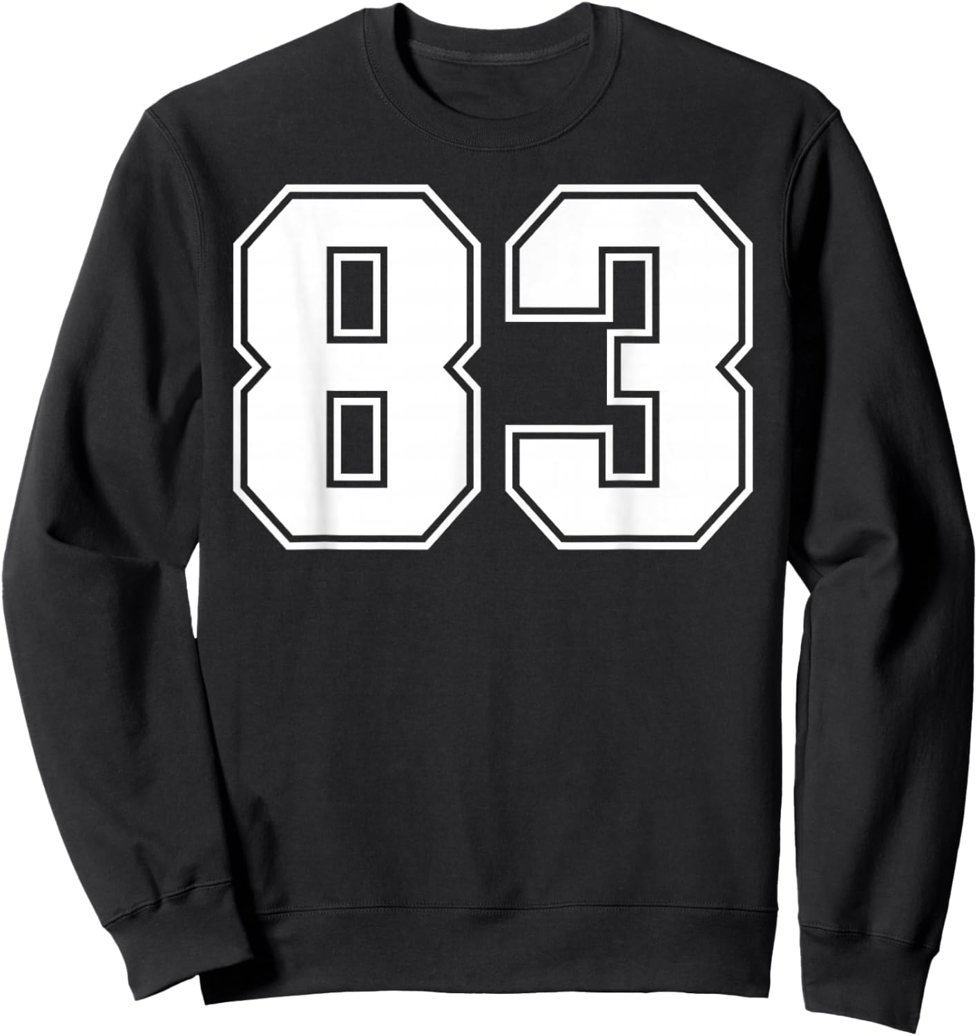 83 Number Eighty-Three Team Sports Graphic Varsity Matching Sweatshirt - Sweatshirt | Black