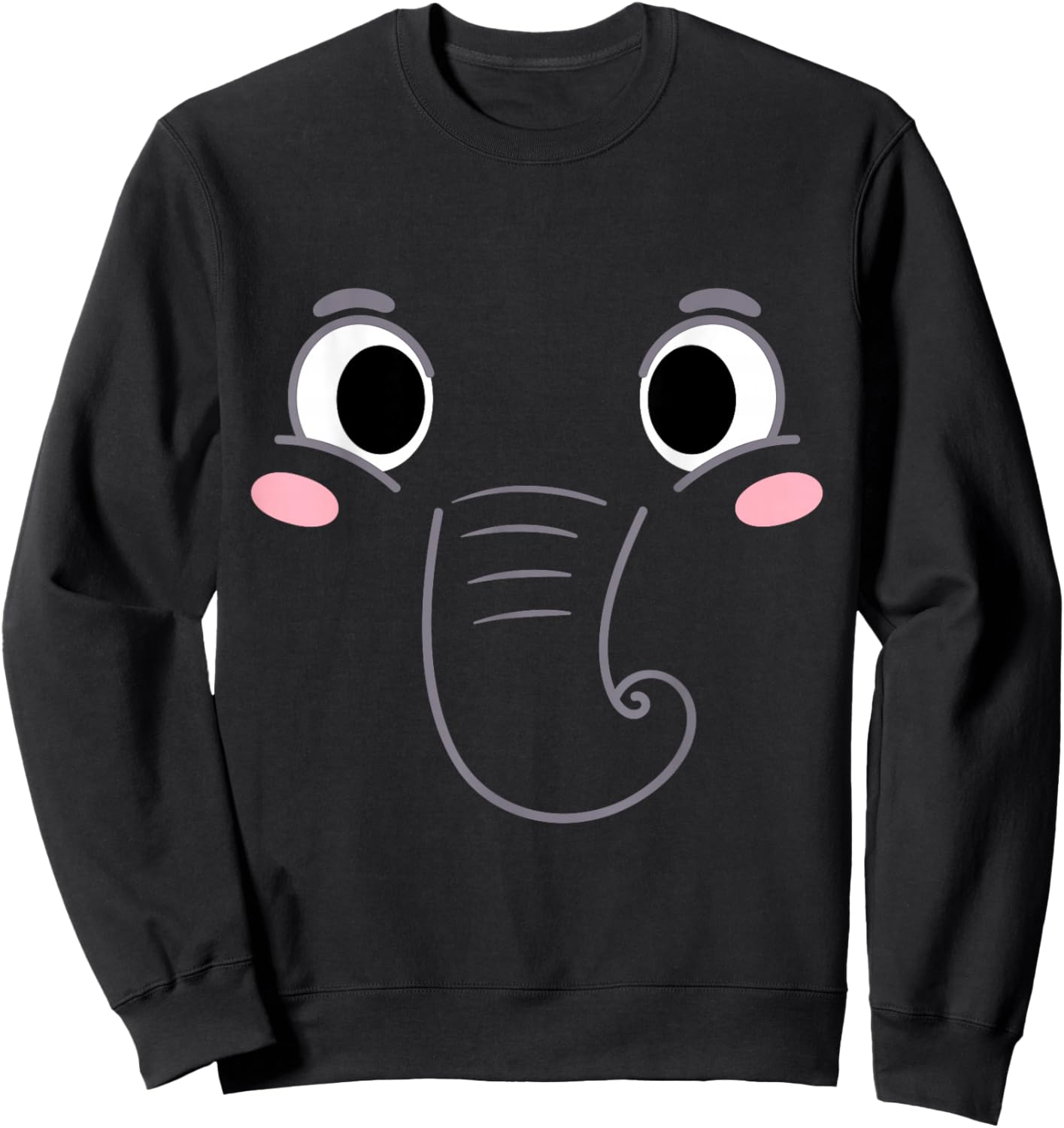 Elephant Costume Birthday Funny Kids Easy DIY Halloween Sweatshirt - Sweatshirt | Black