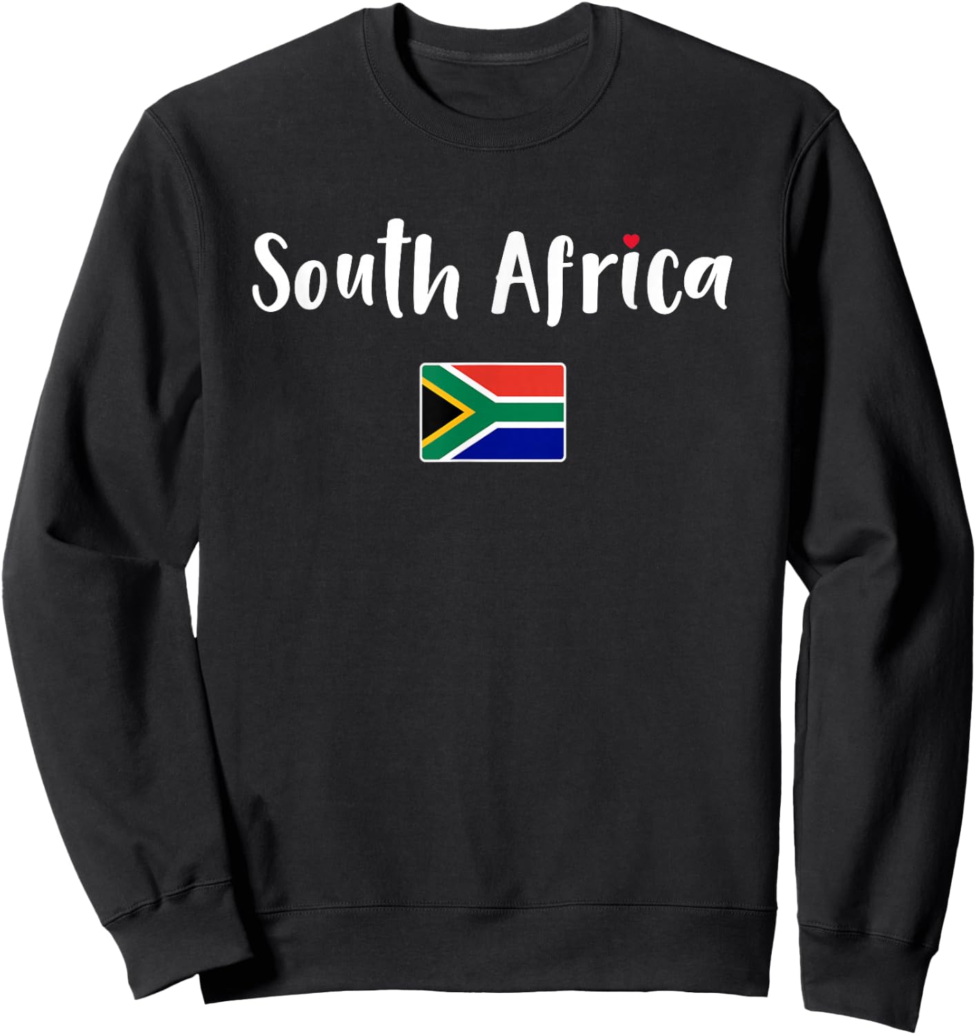I Heart South Africa Flag Souvenir Women Sweatshirt - Sweatshirt | Black