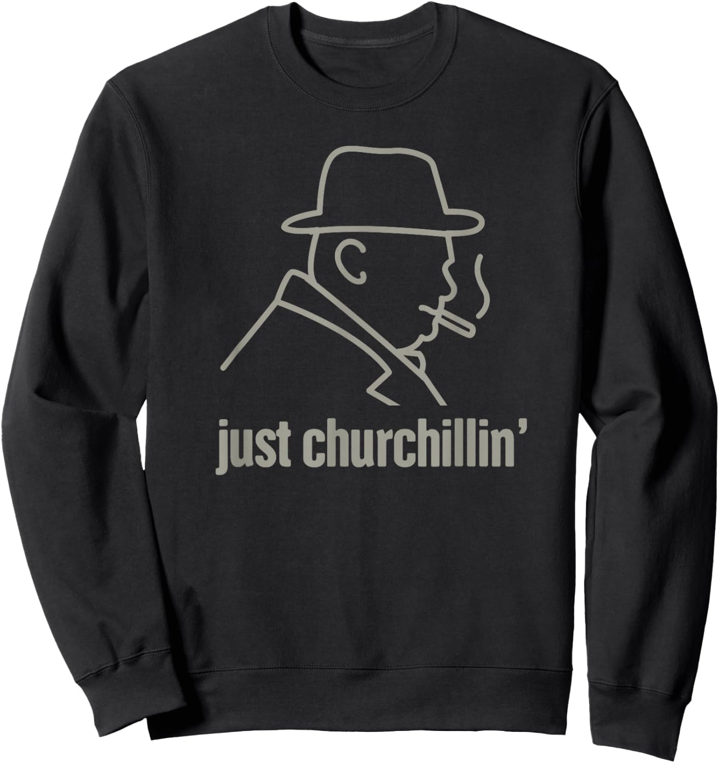 Funny Winston Churchill /WWII Battle of Britain Sweatshirt - Sweatshirt | Black