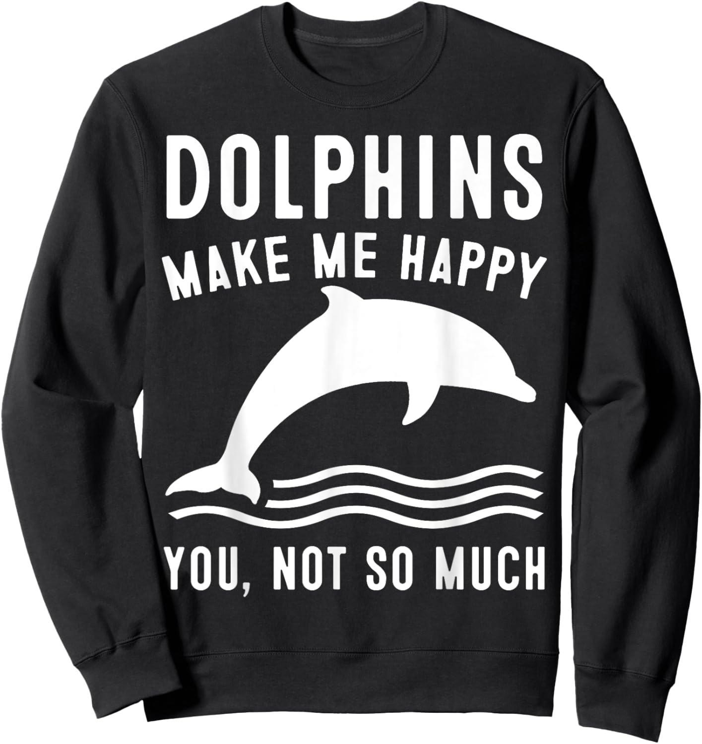 Dolphin Design Women Dolphin Themed Dolphin Lover Sweatshirt - Sweatshirt | Black