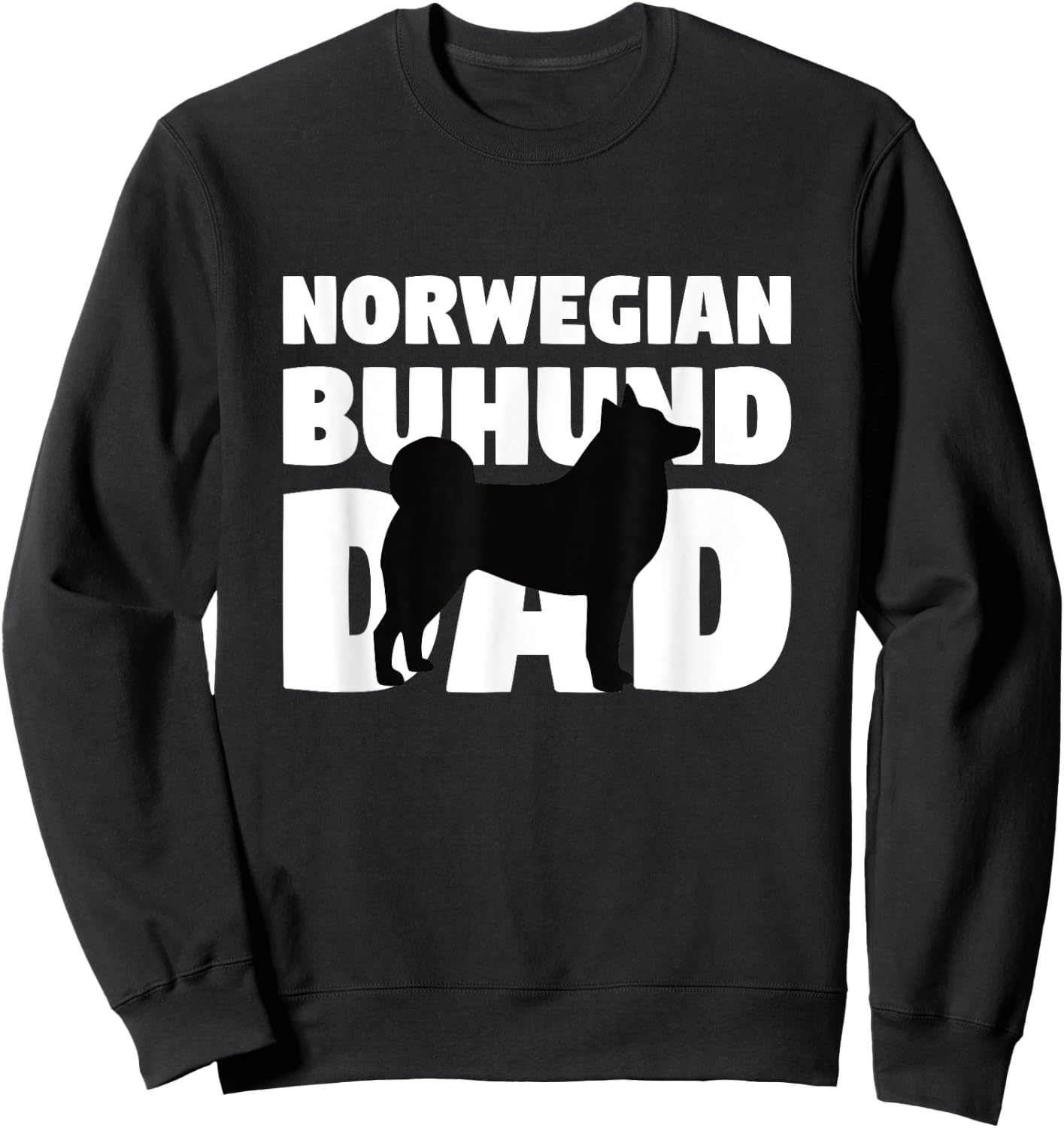 Norwegian Buhund Gift Dog Father Norwegian Buhund Dad Women Kids Sweatshirt - Sweatshirt | Black