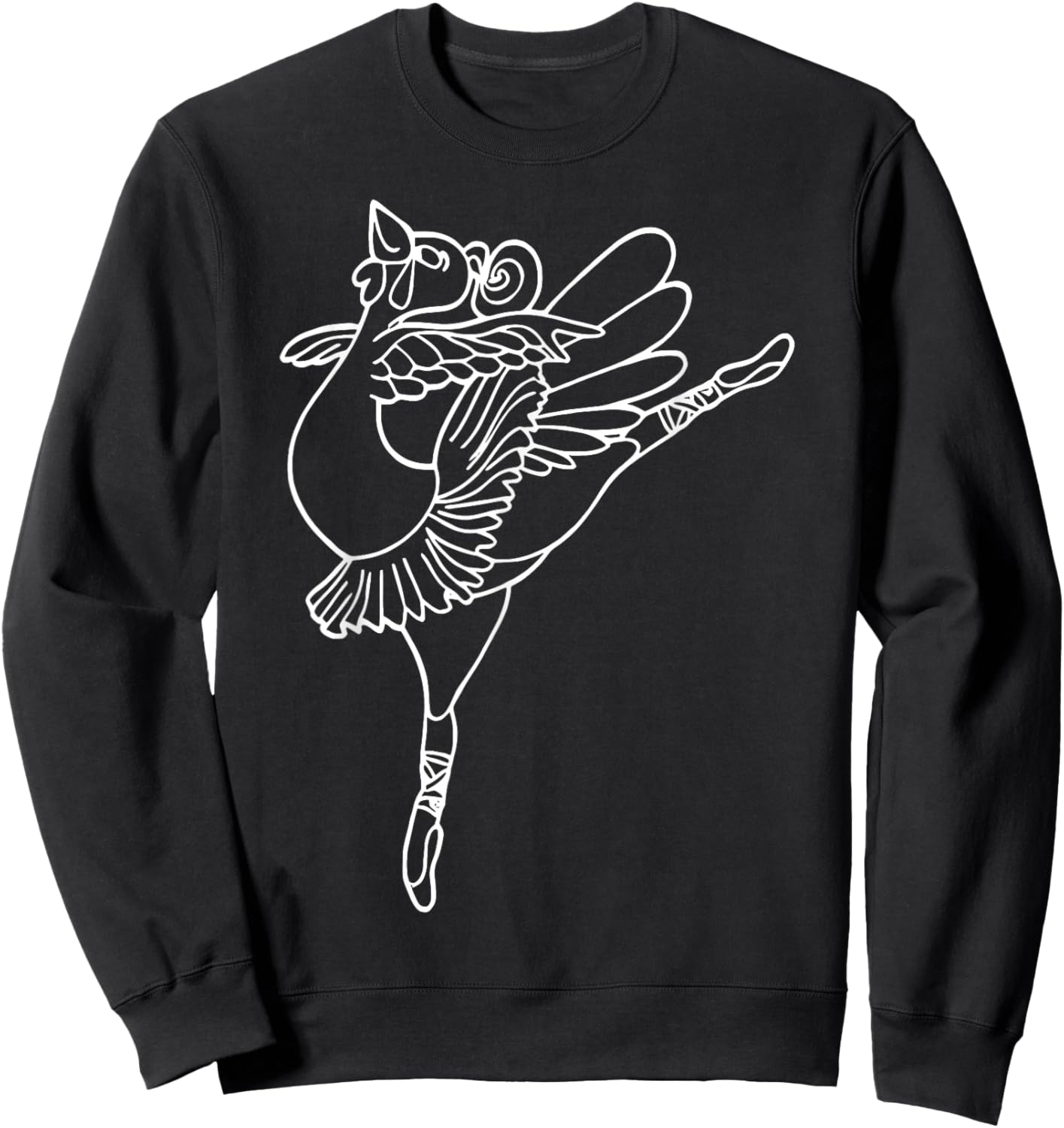 Dancing Turkey Happy Thanksgiving Day Ballet Dance Teacher Sweatshirt - Sweatshirt | Black