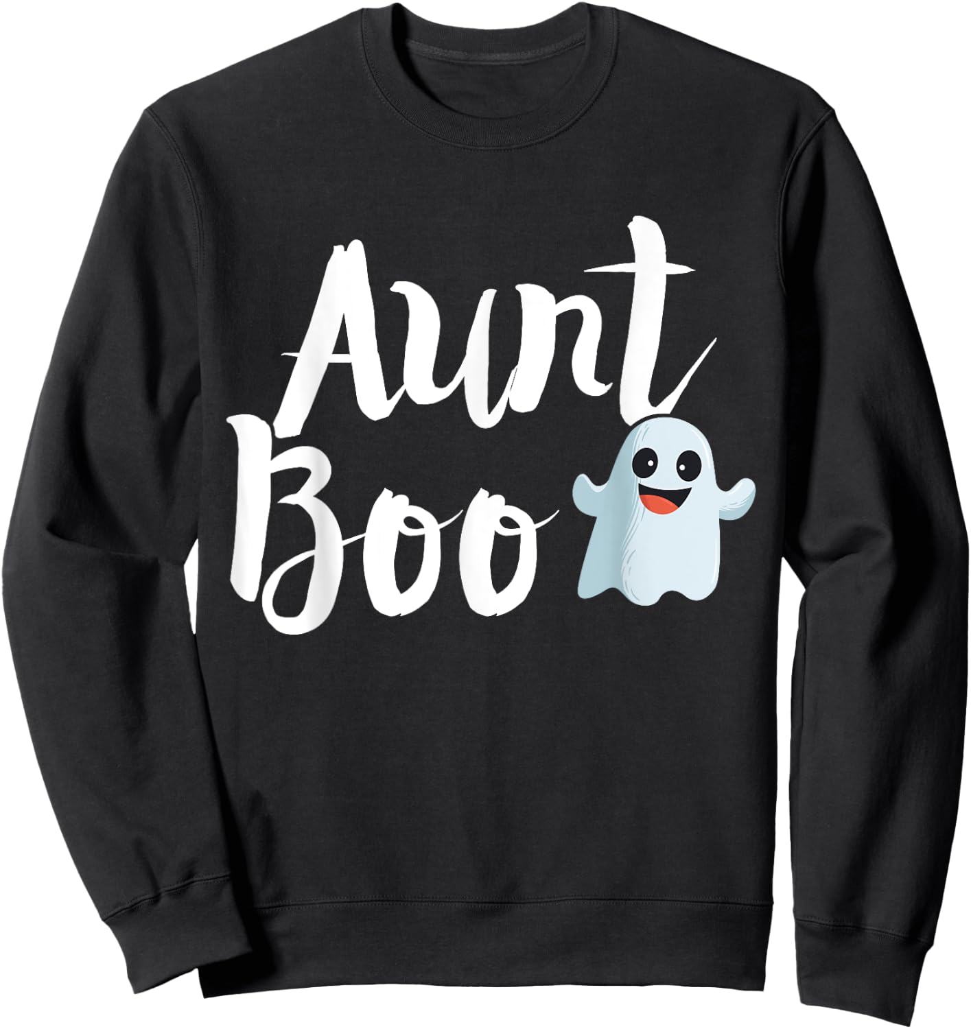 Aunt Boo Halloween Family Matching Ghost Auntie Shirt Sweatshirt - Sweatshirt | Black