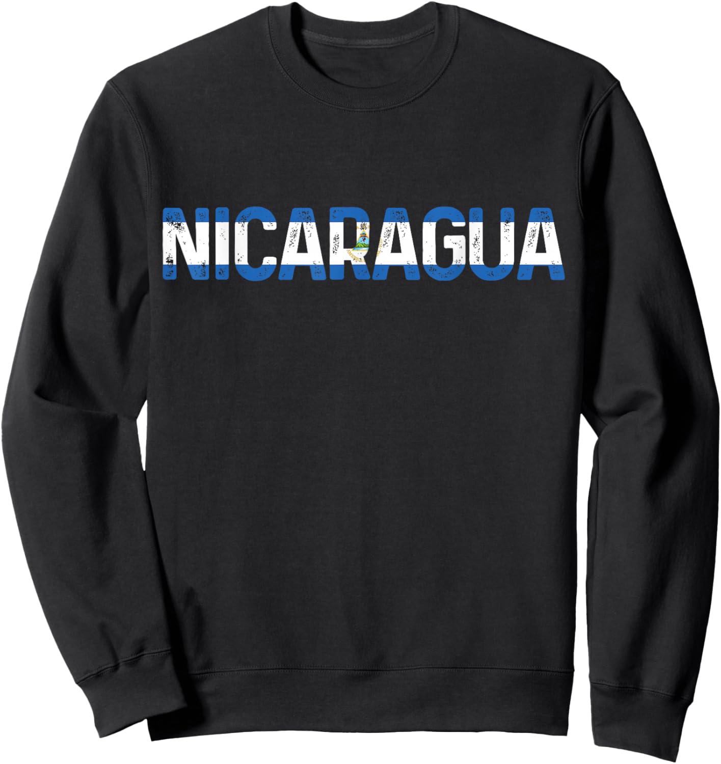 Nicaragua Flag Sweatshirt - Sweatshirt | Black