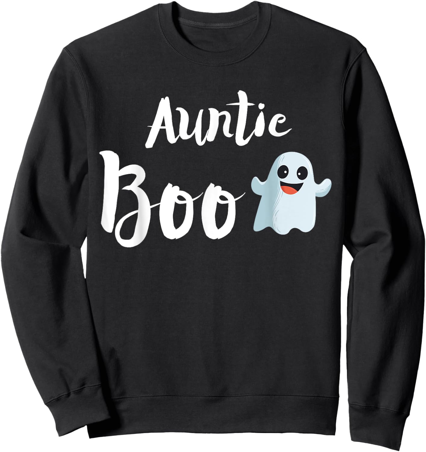 Auntie Boo Halloween Family Matching Ghost Aunt Shirt Sweatshirt - Sweatshirt | Black