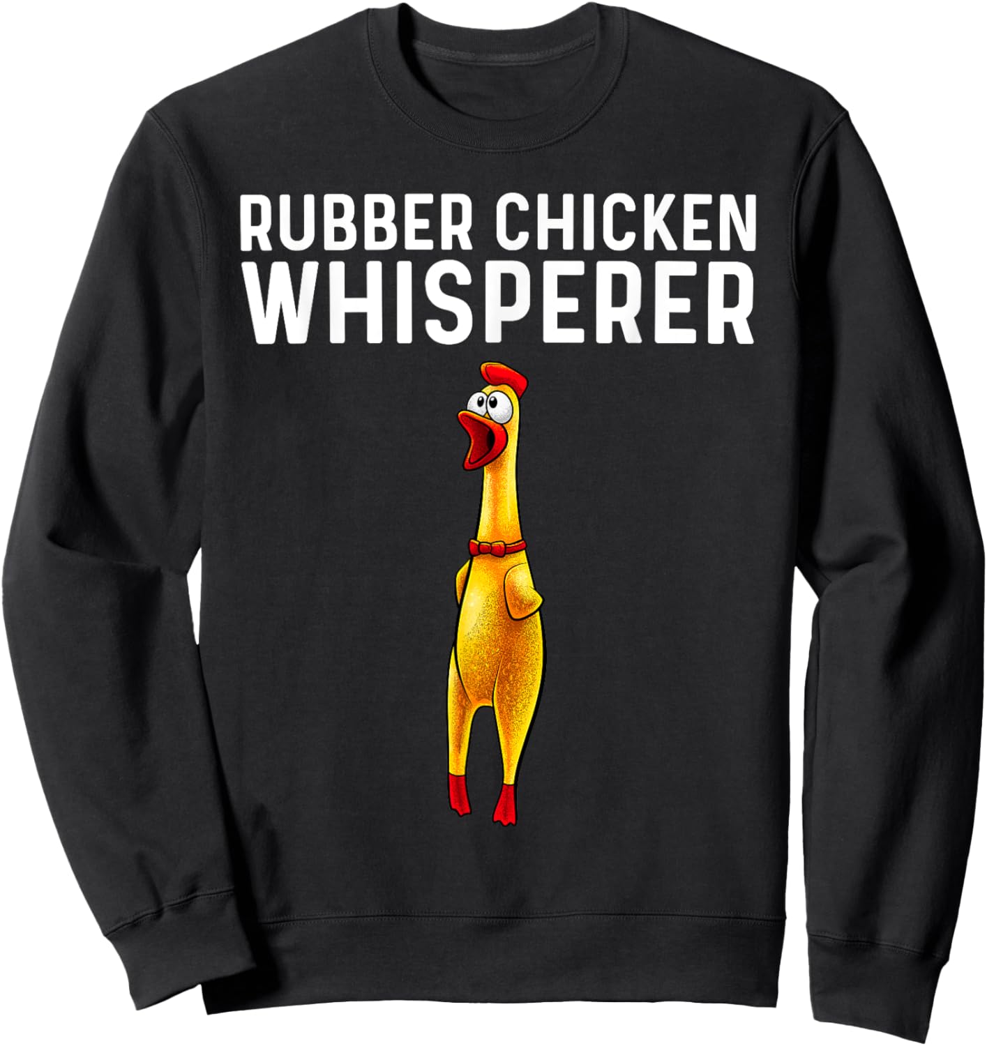 Cool Rubber Chicken Design Women Kids Rubber Chicken Sweatshirt - Sweatshirt | Black